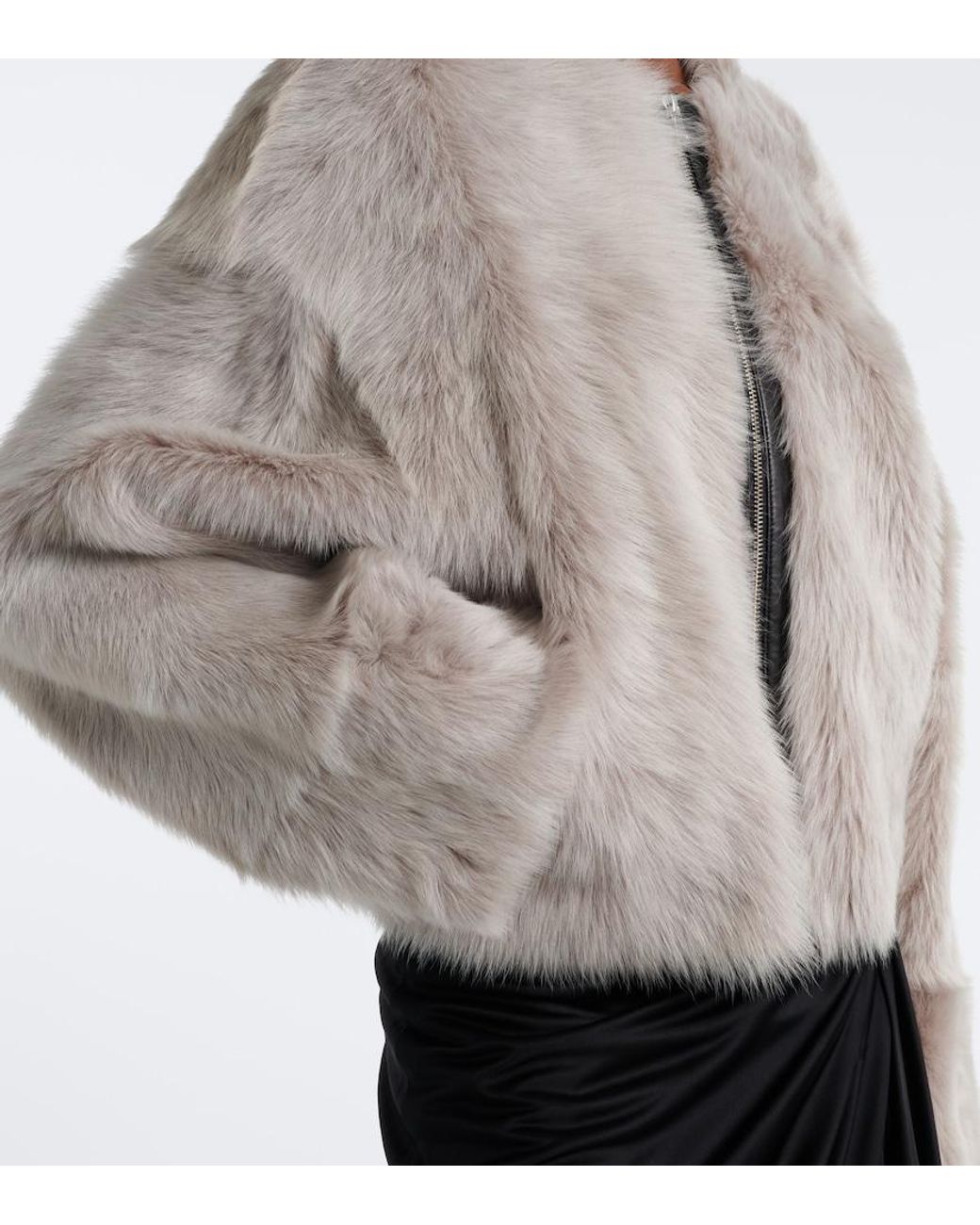 Nour Hammour Gray Dianne Shearling Jacket