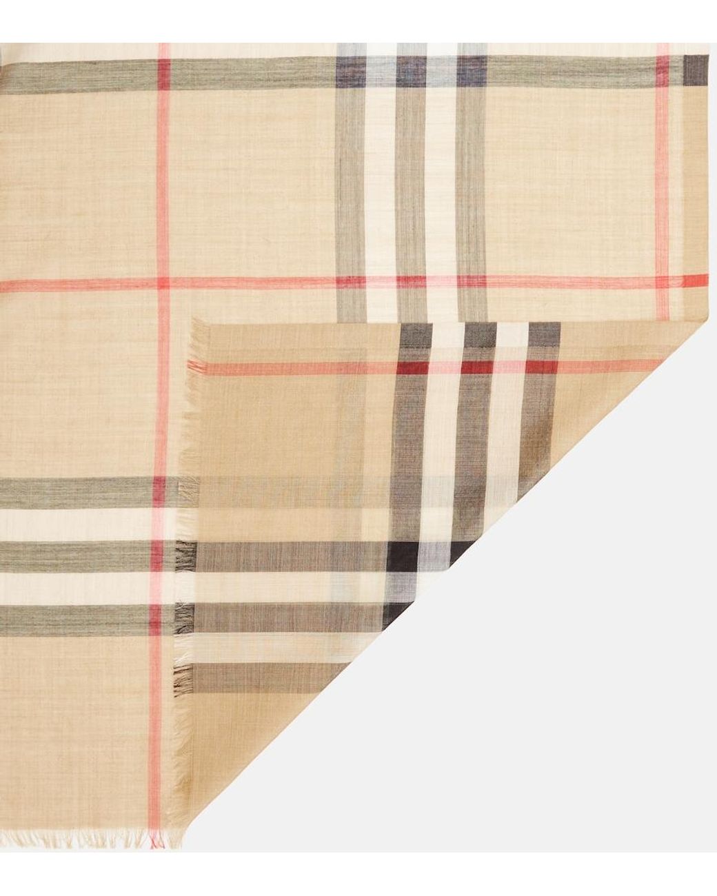 Sciarpa Check di Burberry in Natural