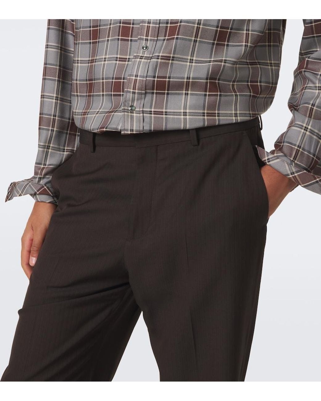 Pantaloni Regular di Acne in Black da Uomo