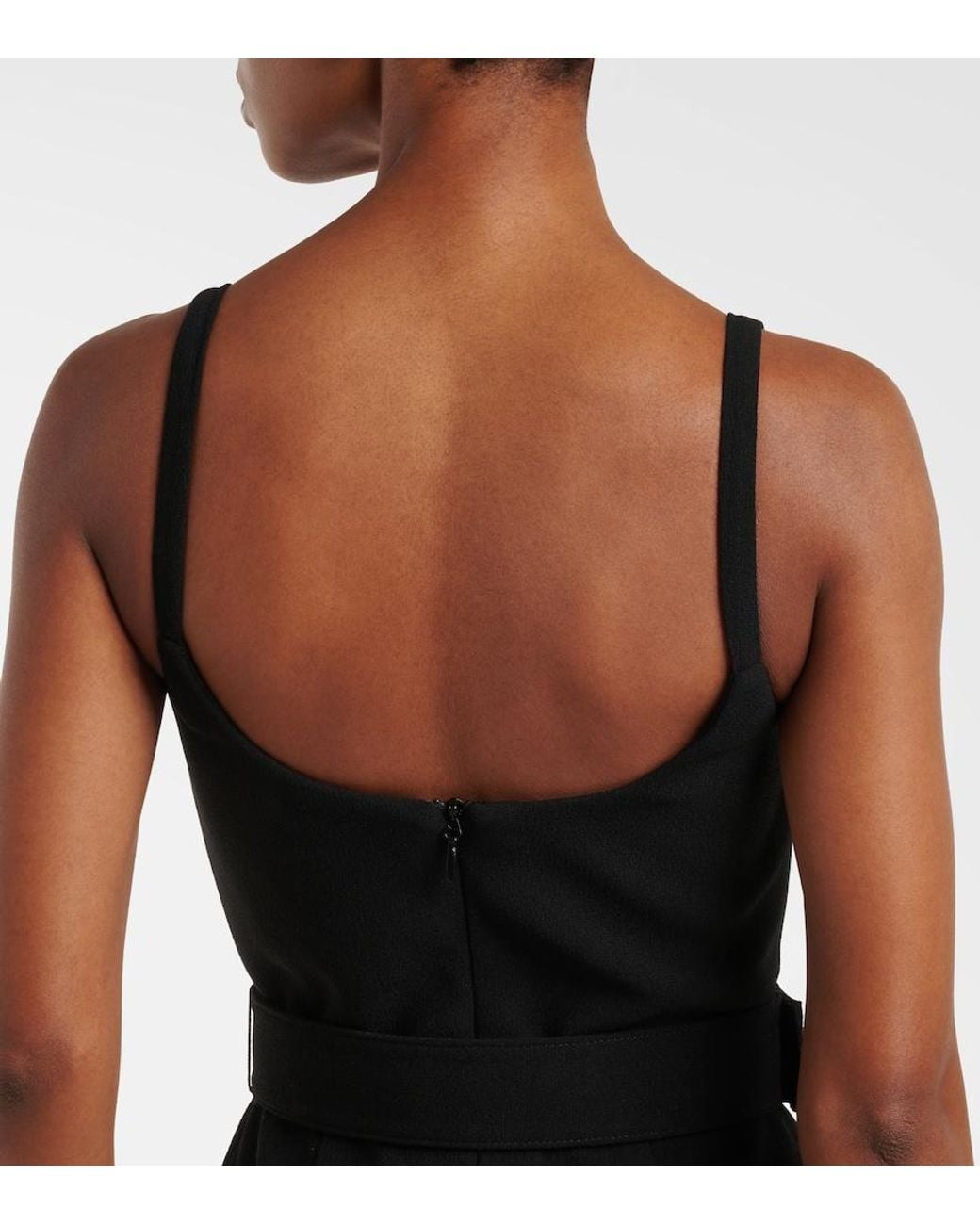Rebecca Vallance Black Lucine Belted Gown
