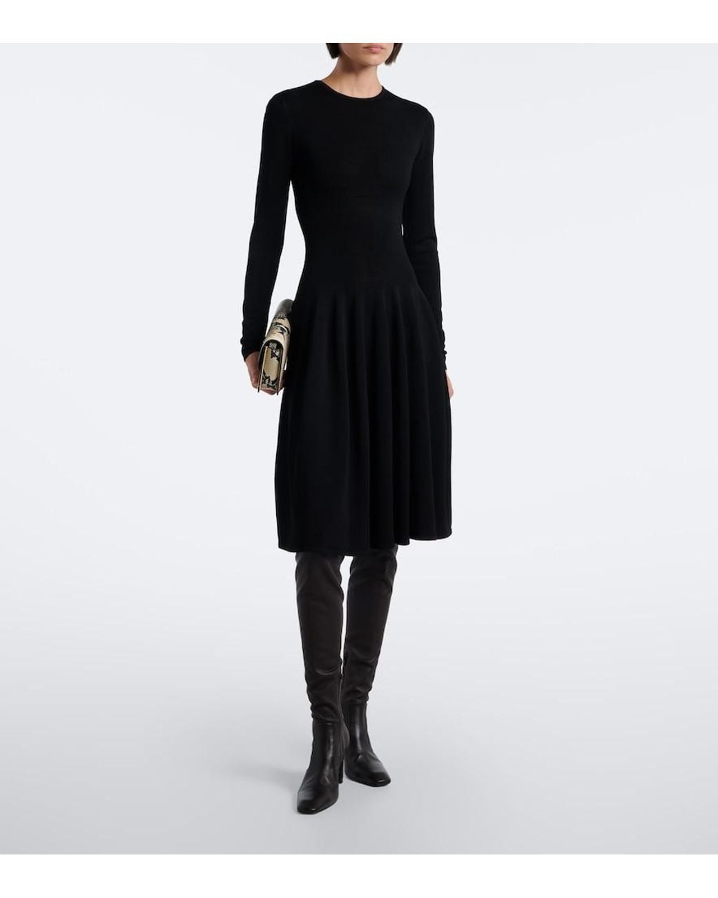 Totême Black Knitted Minidress