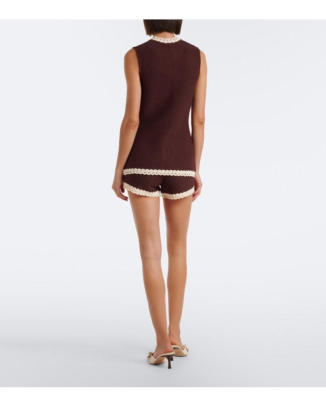 Posse Red Hattie Crochet-Trimmed Shorts