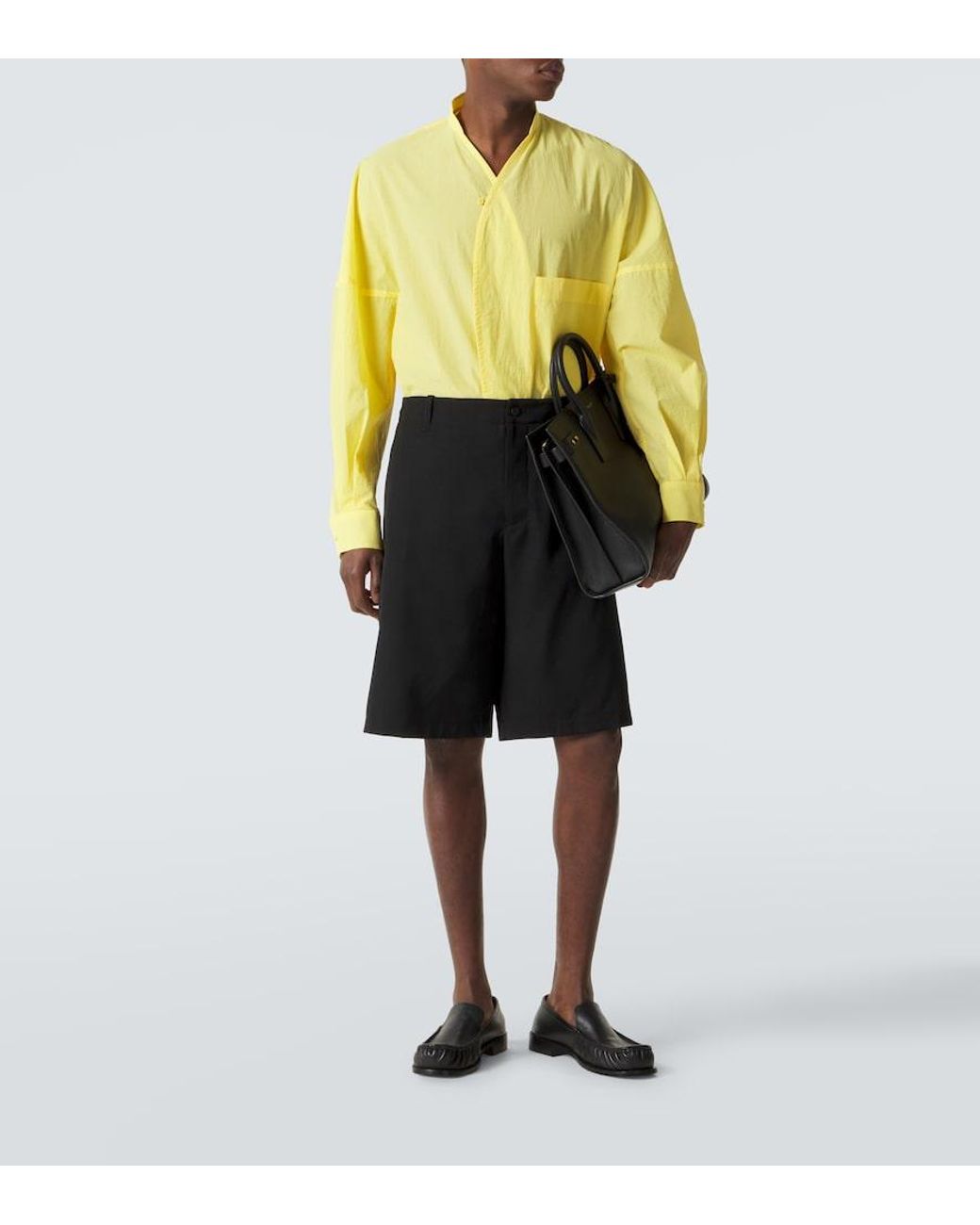 Jacquemus Black Camargue Virgin Wool Bermuda Shorts for men