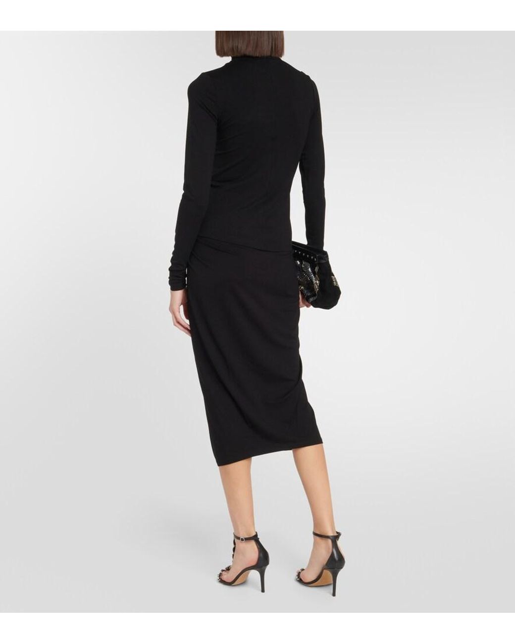 Isabel Marant Black Lou Jersey Turtleneck Top