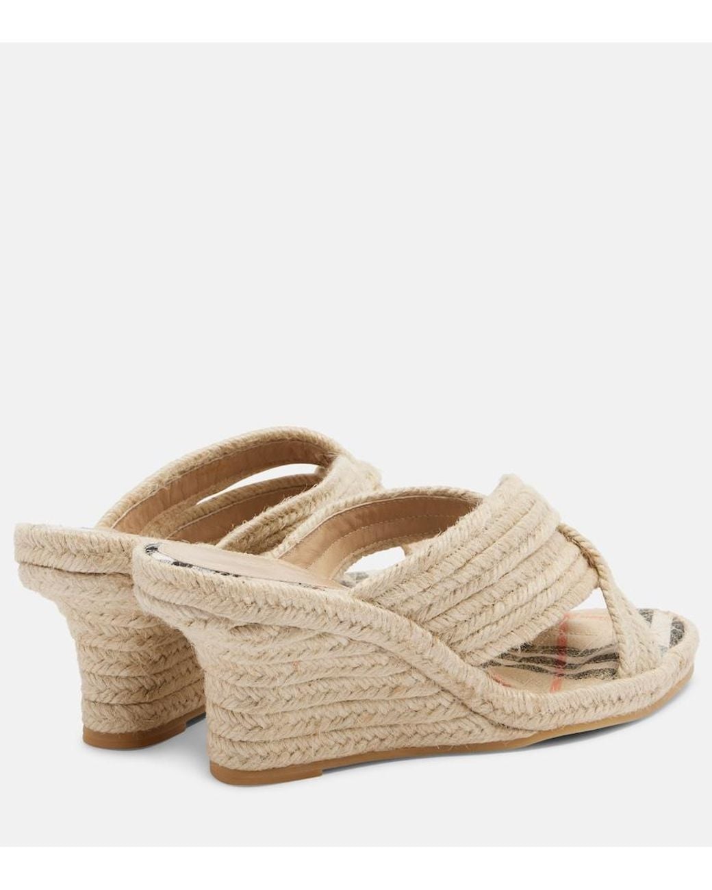 Espadrilles Compensees Burberry en coloris Natural