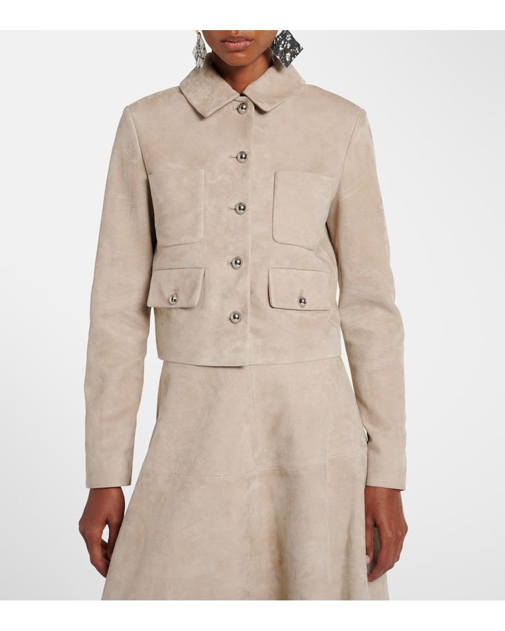 Altuzarra Natural Astley Suede Jacket