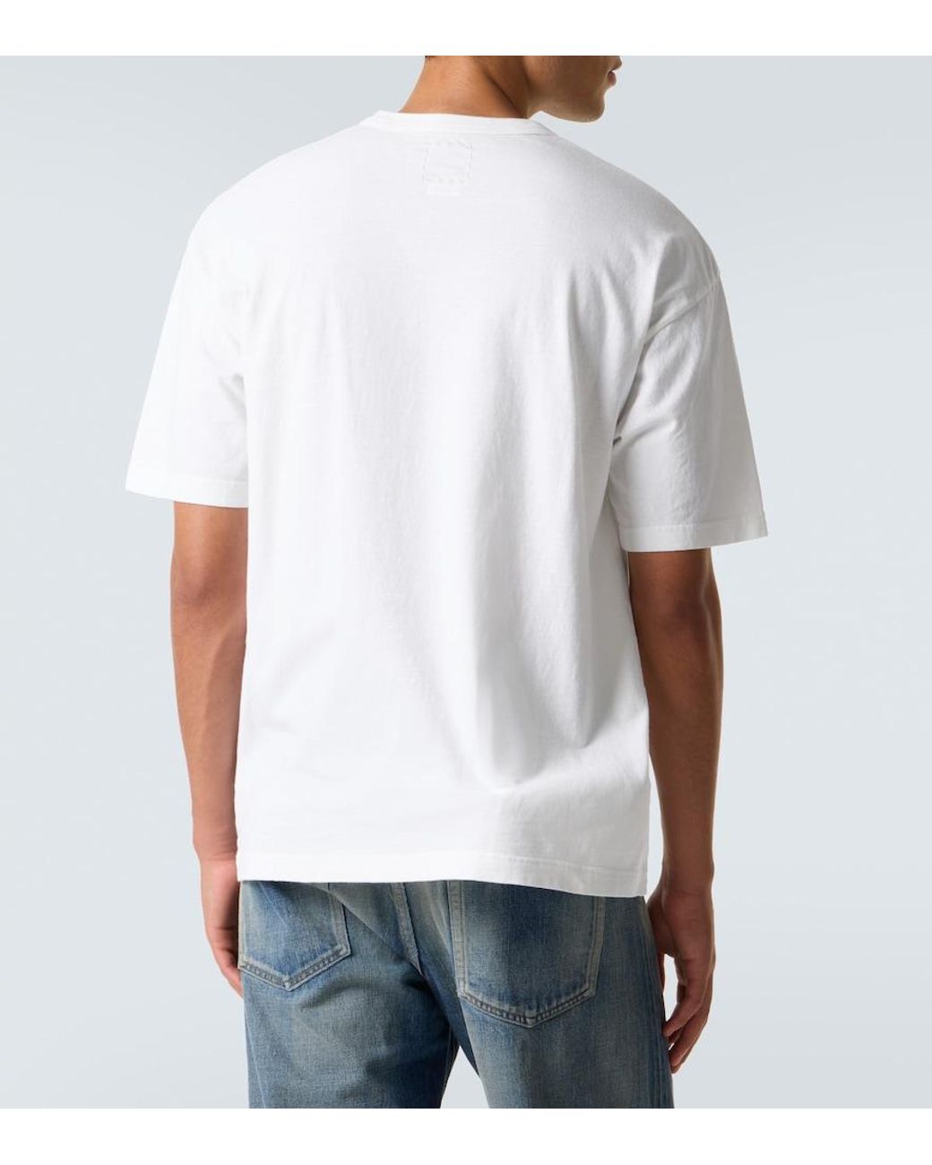Visvim White Jumbo Printed Cotton-Blend T-Shirt for men
