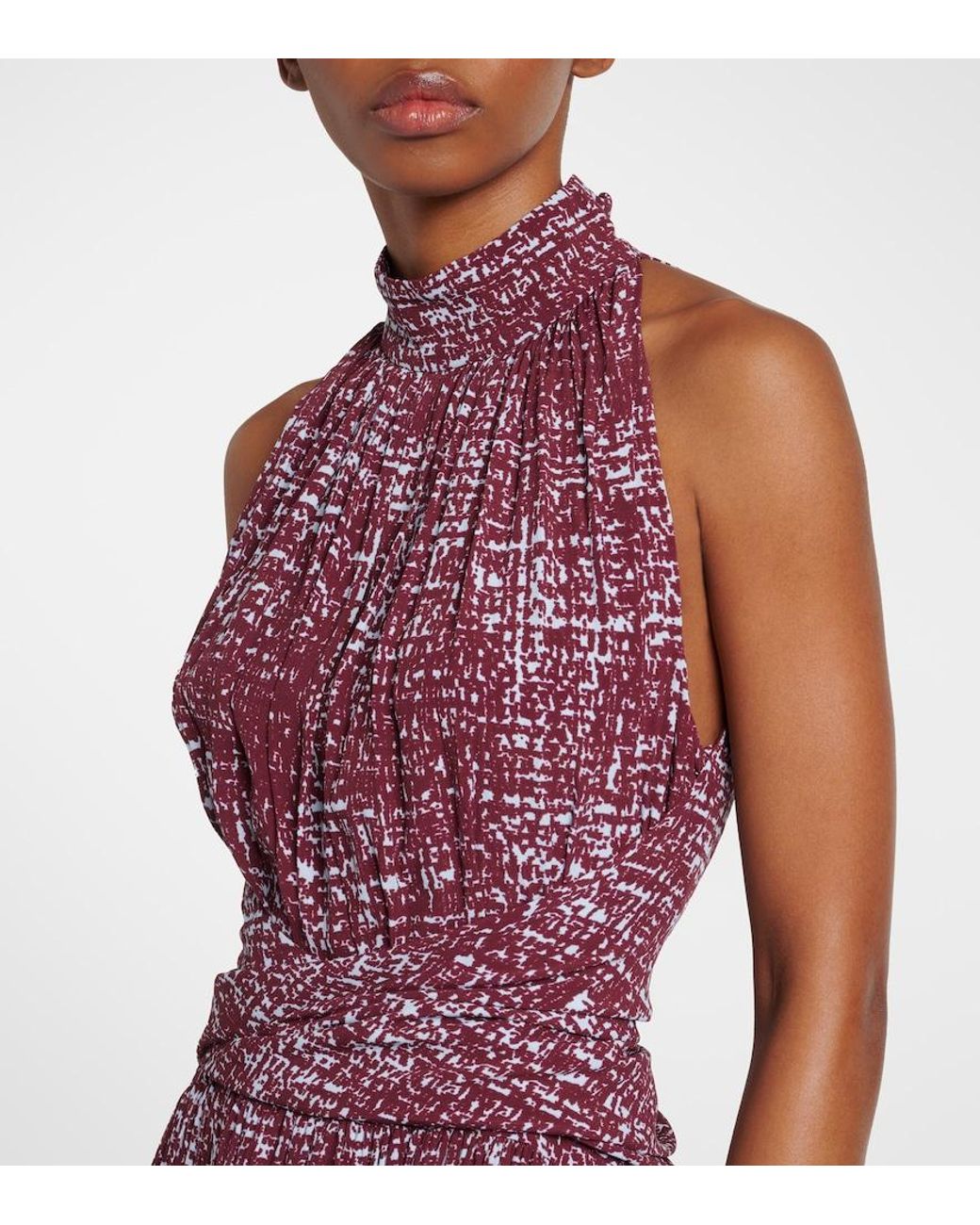 Proenza Schouler Purple Lola Printed Midi Dress