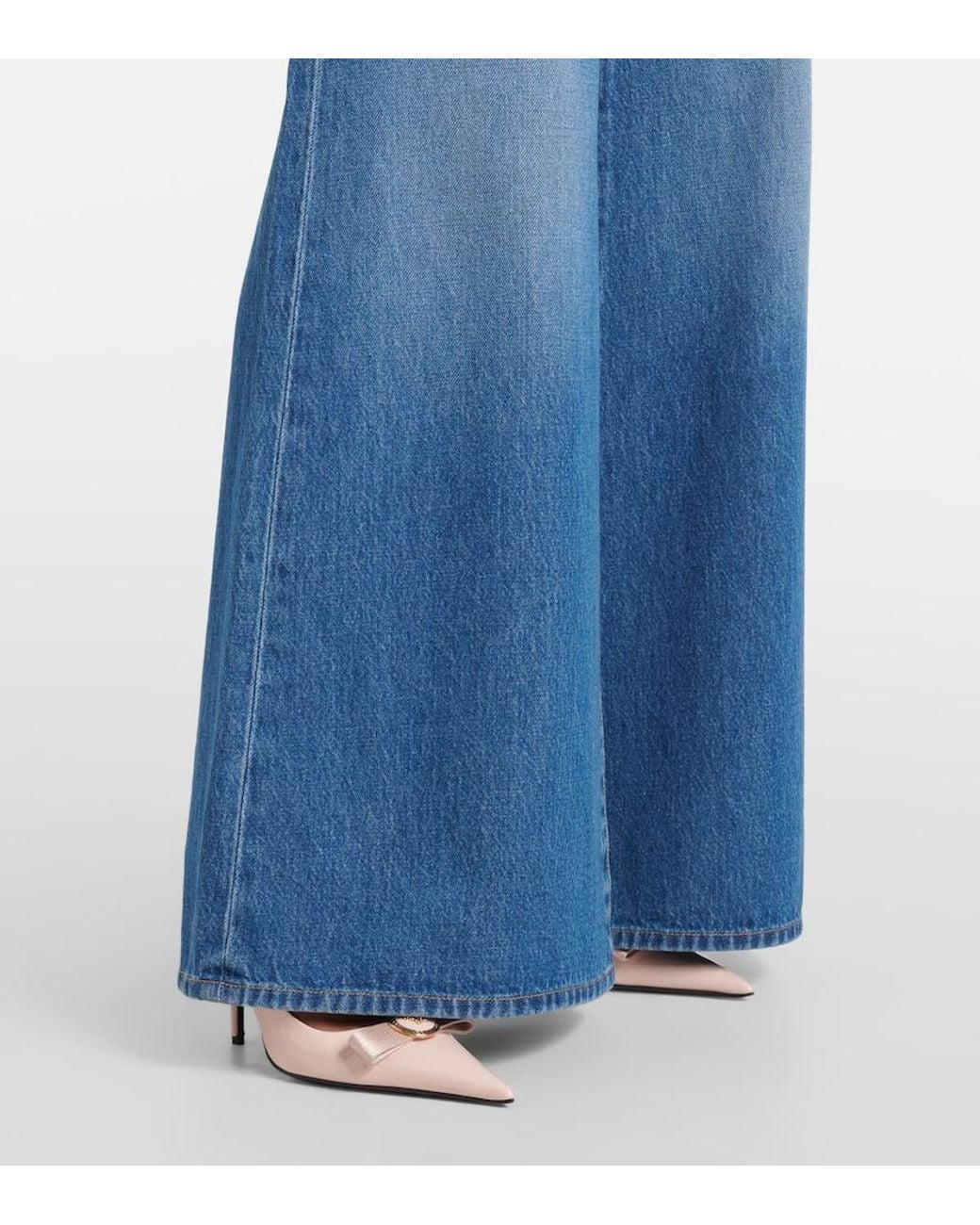 Versace Blue Medusa '95 High-Rise Flared Jeans