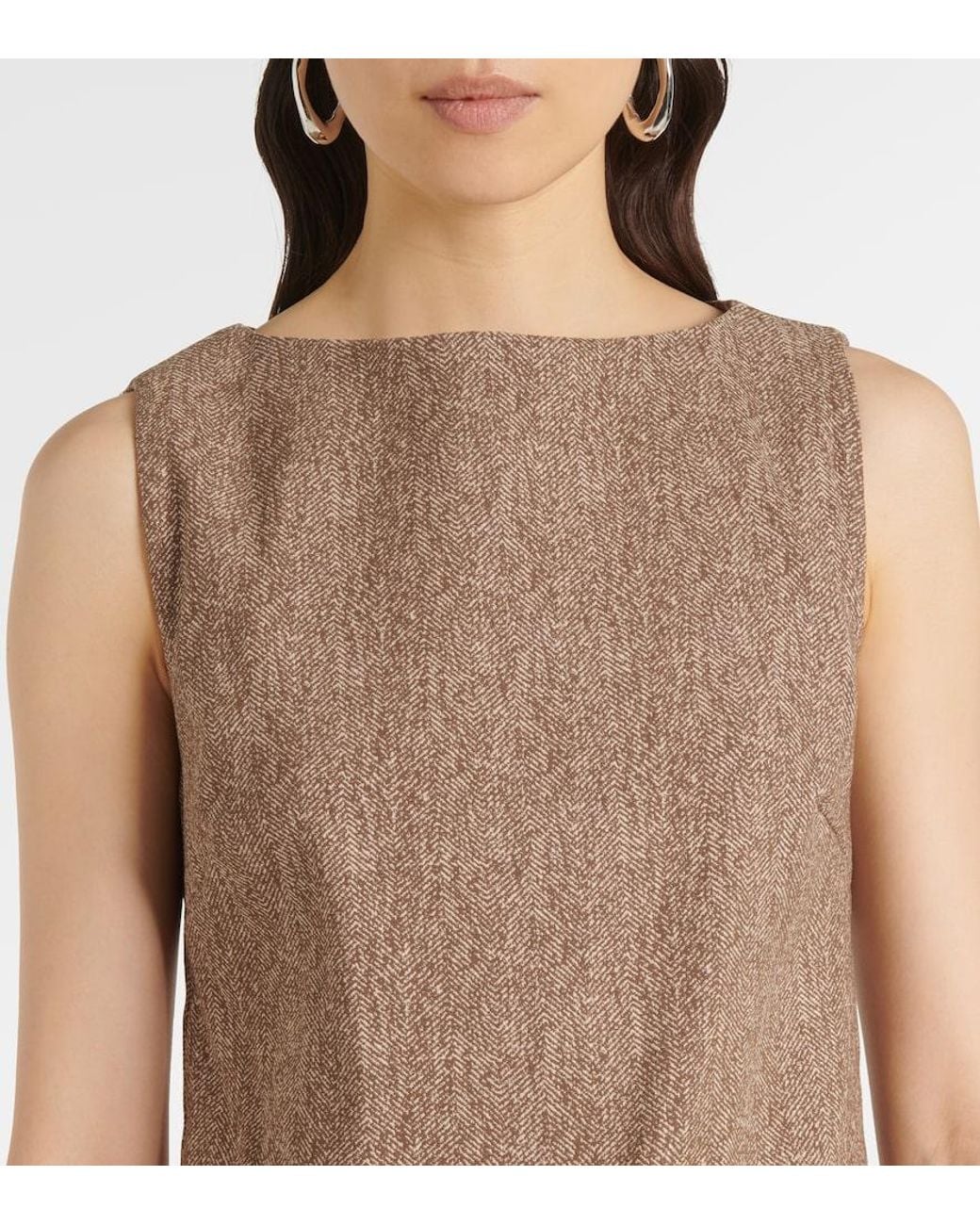 Staud Brown Sheila Belted Midi Dress