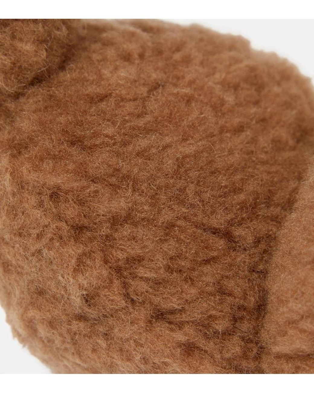 Max Mara Brown Camel Hair And Silk Ear Muffs