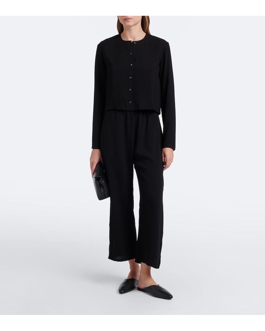 Leset Black Ari Cropped Cardigan
