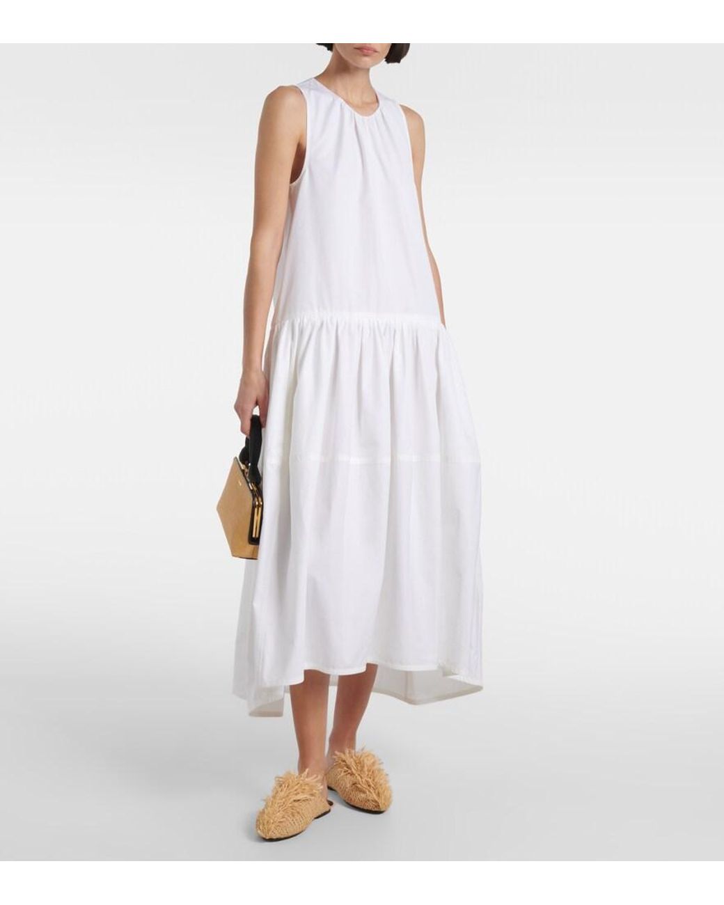 Mules En Raphia Jil Sander en coloris Natural