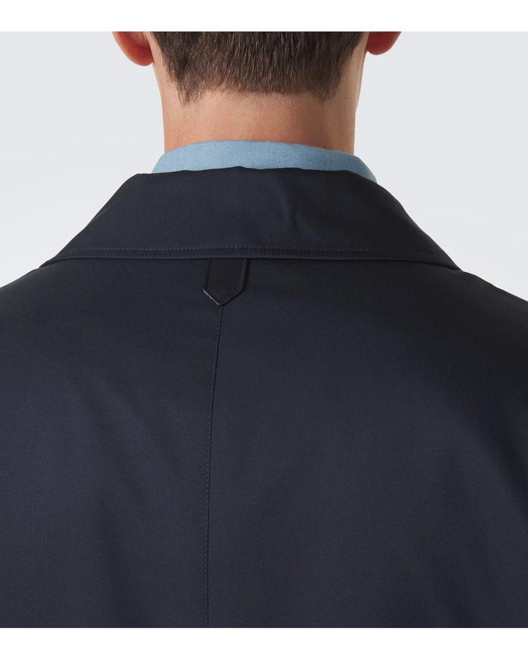 Canali Blue Car Coat for men