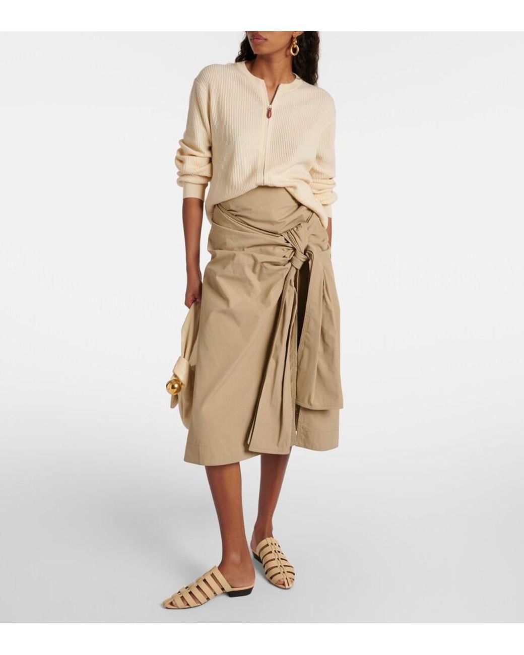 Loro Piana Natural Kaede Leather Mules