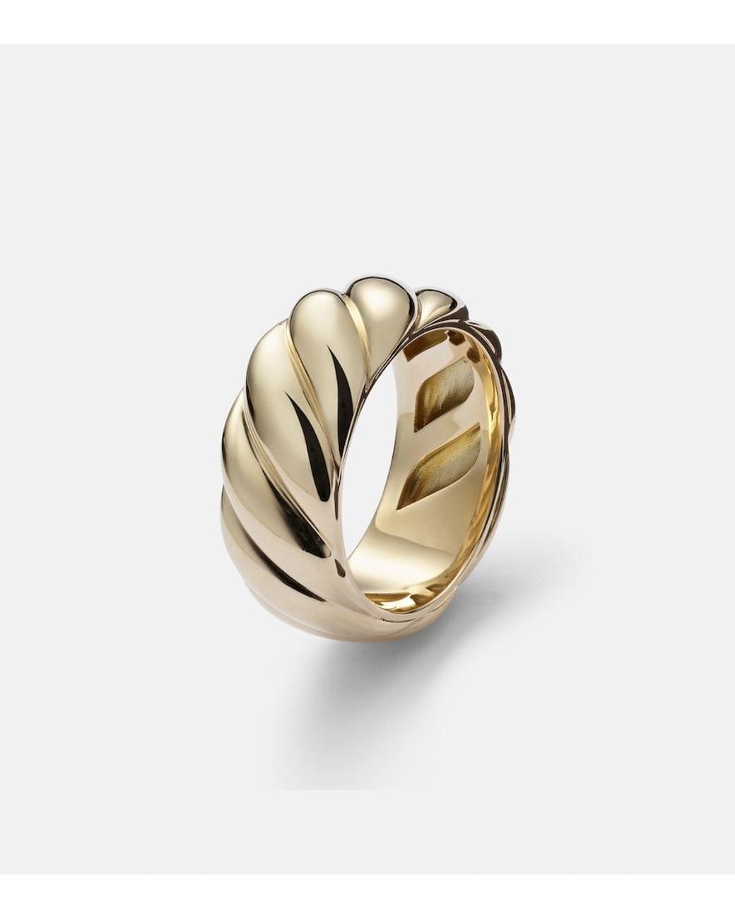 David Yurman White Sculpted Cable 18Kt Ring