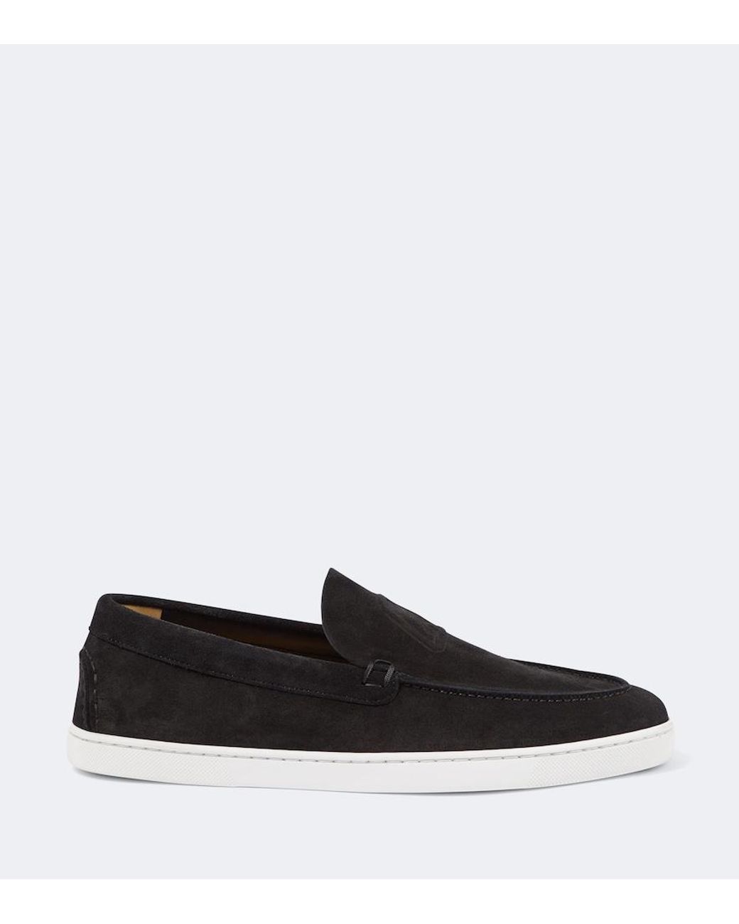 Christian Louboutin Black Varsiboat Suede Loafers for men