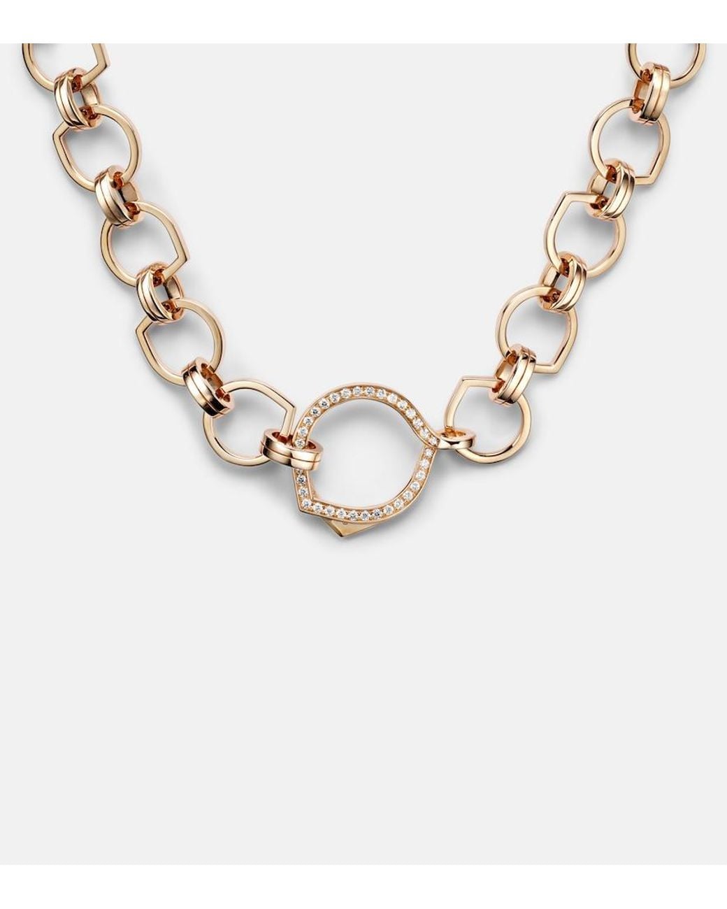 Repossi Metallic Antifer 18Kt Rose Necklace With Diamonds