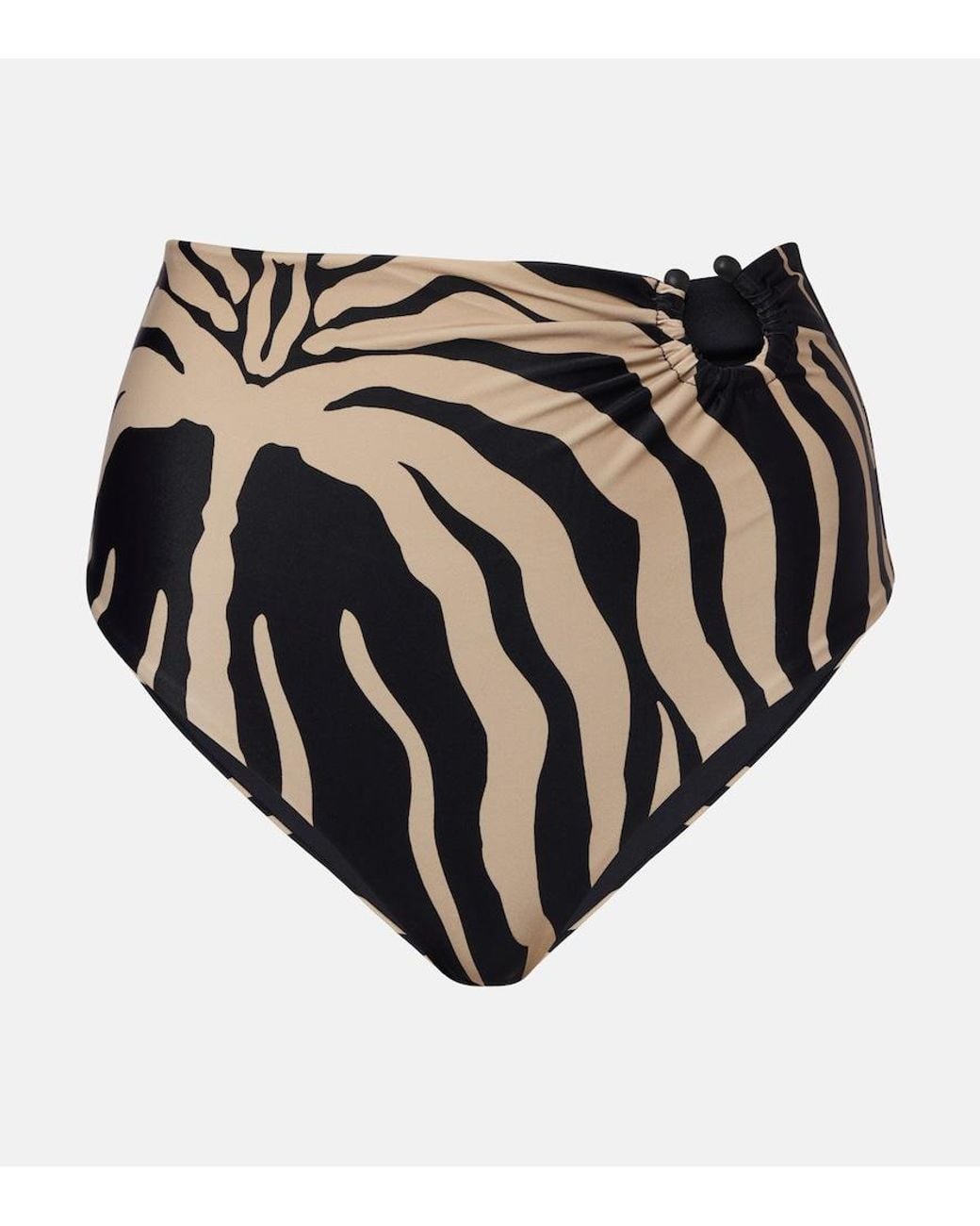 Johanna Ortiz White Printed Ring-Detail Bikini Bottoms