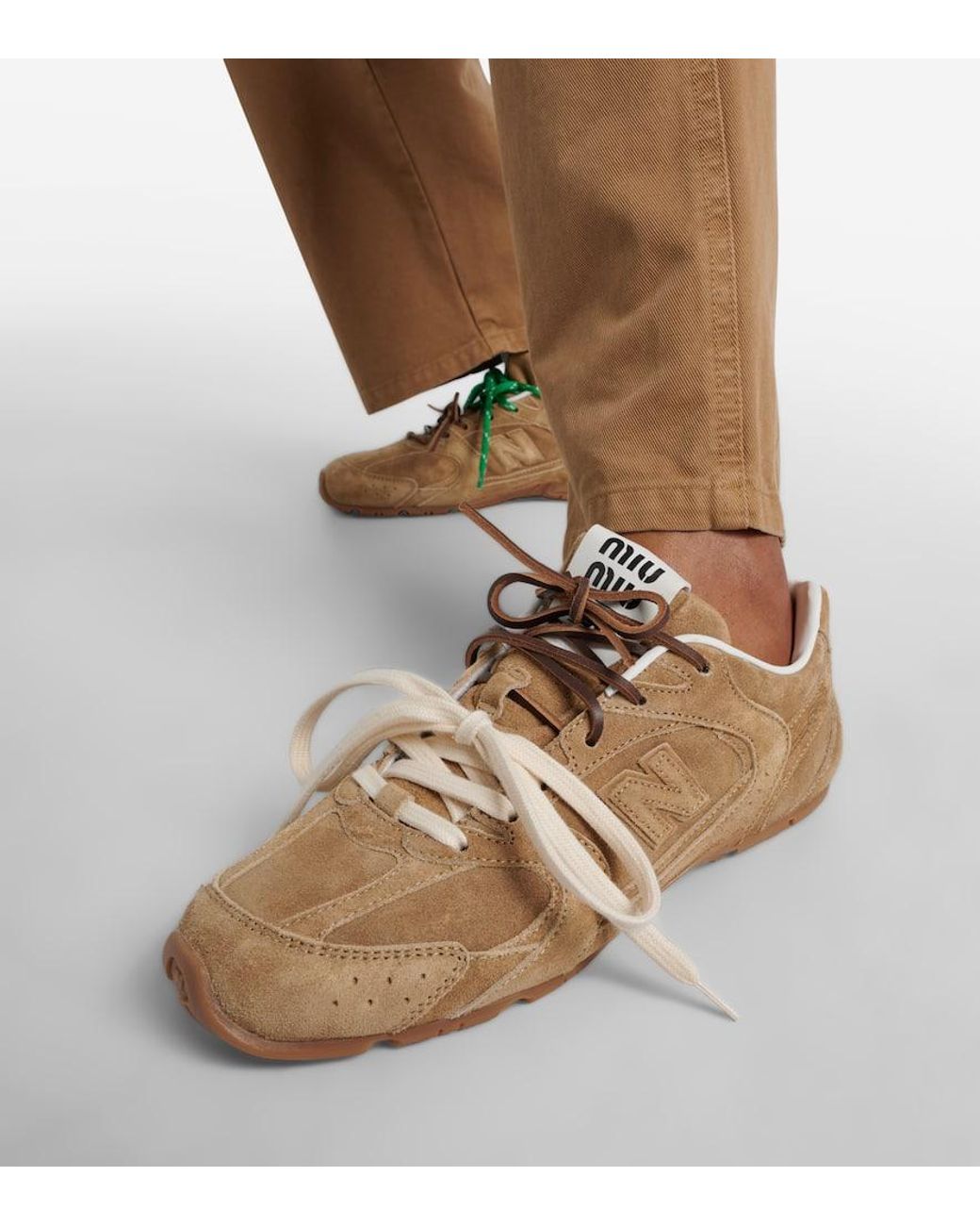 スニーカー Miu Miu Sneaker In Pelle Scamosciata Sneakers Plume In Pelle Scamosciata Blu | Miu Miu