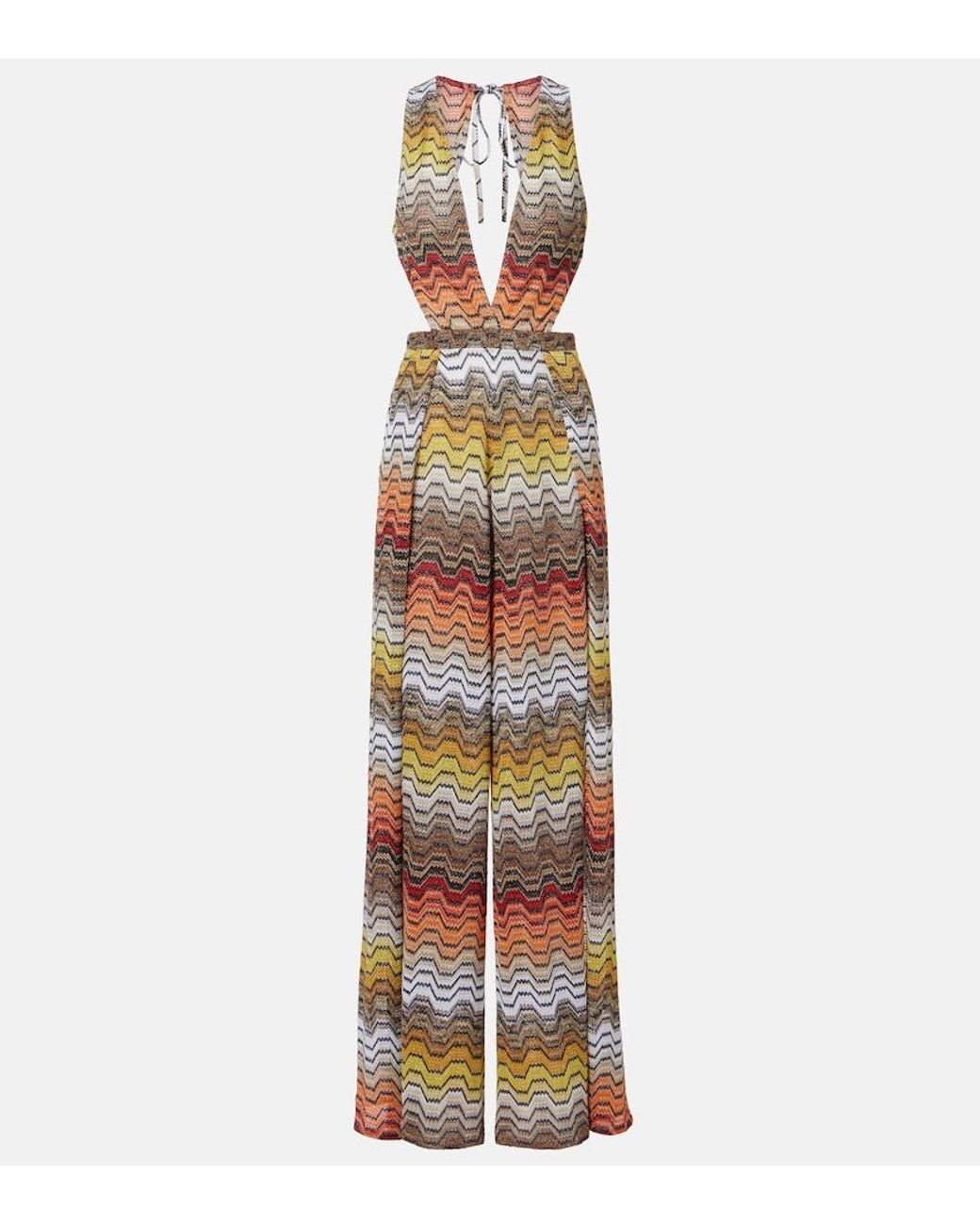 Missoni White Wave Lame Jumpsuit