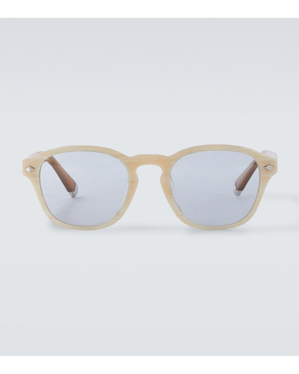 Brunello Cucinelli Natural Round Sunglasses for men