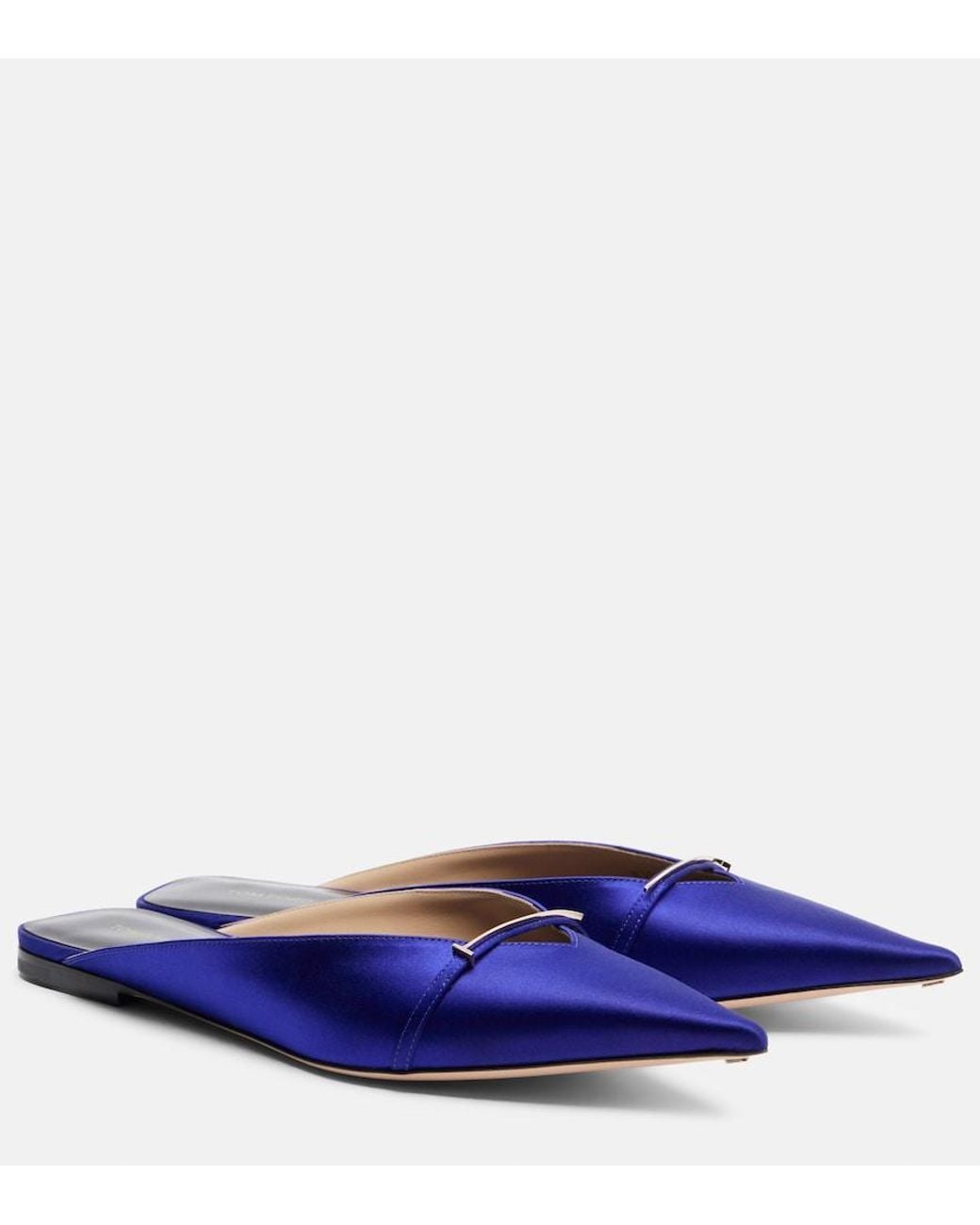 Tom Ford Blue Julianne Satin Mules