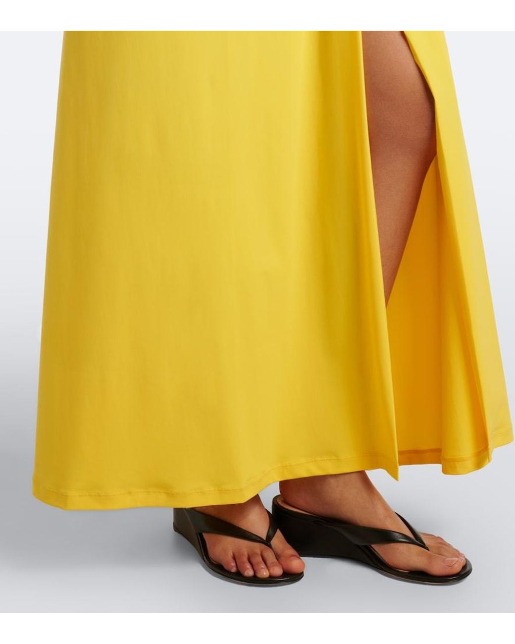 Christopher Esber Yellow Orbit Gathered Maxi Skirt