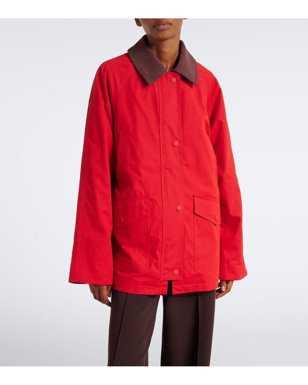 Varley Red Rylan Corduroy-Trimmed Jacket