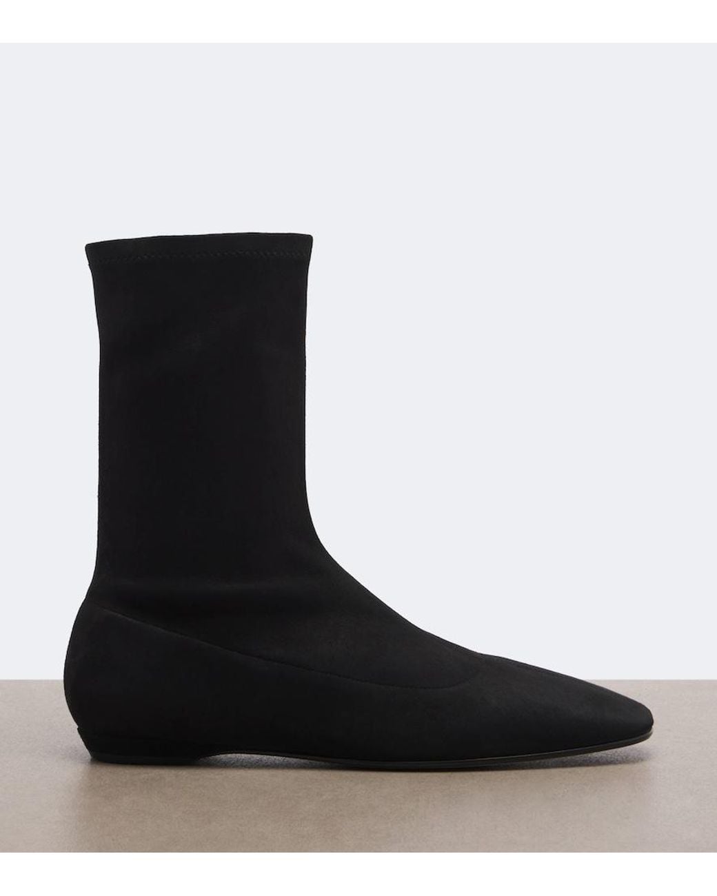 The Row Black Cindy Suede Ankle Boots
