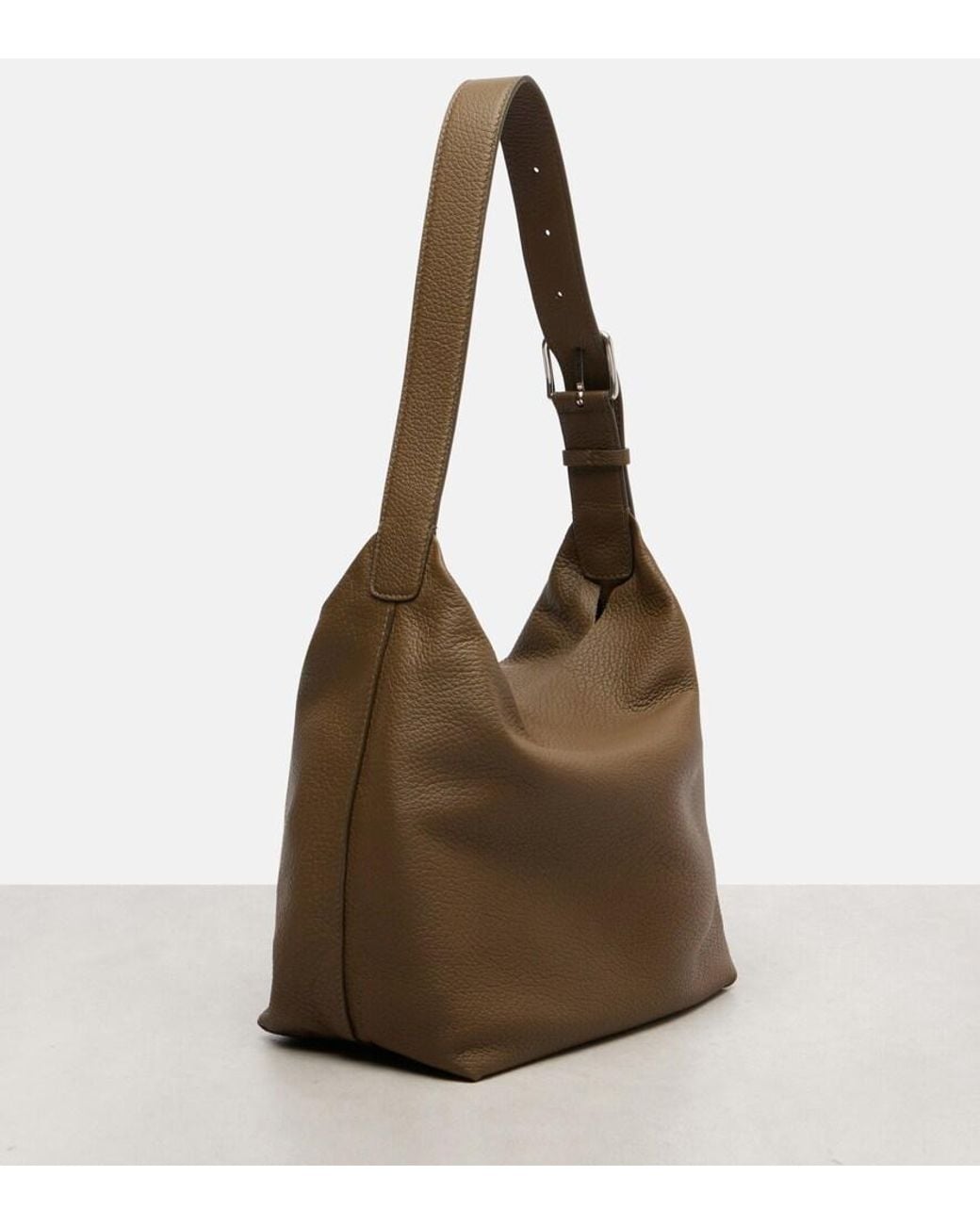The Row Brown Schultertasche Isa Aus Leder