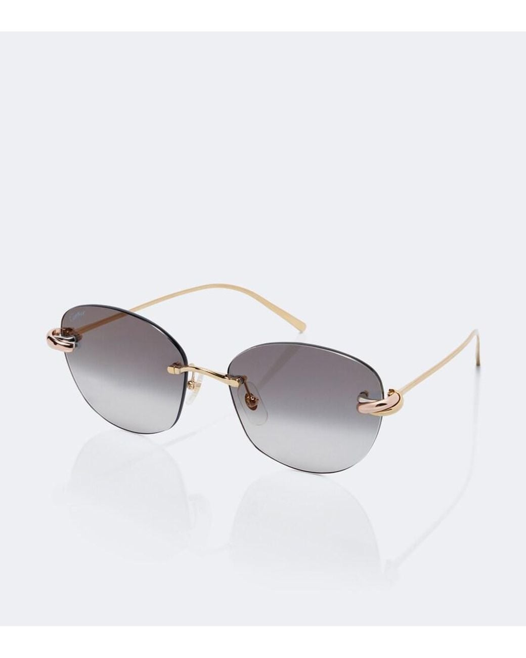 Cartier Metallic Trinity De Cartier Round Sunglasses