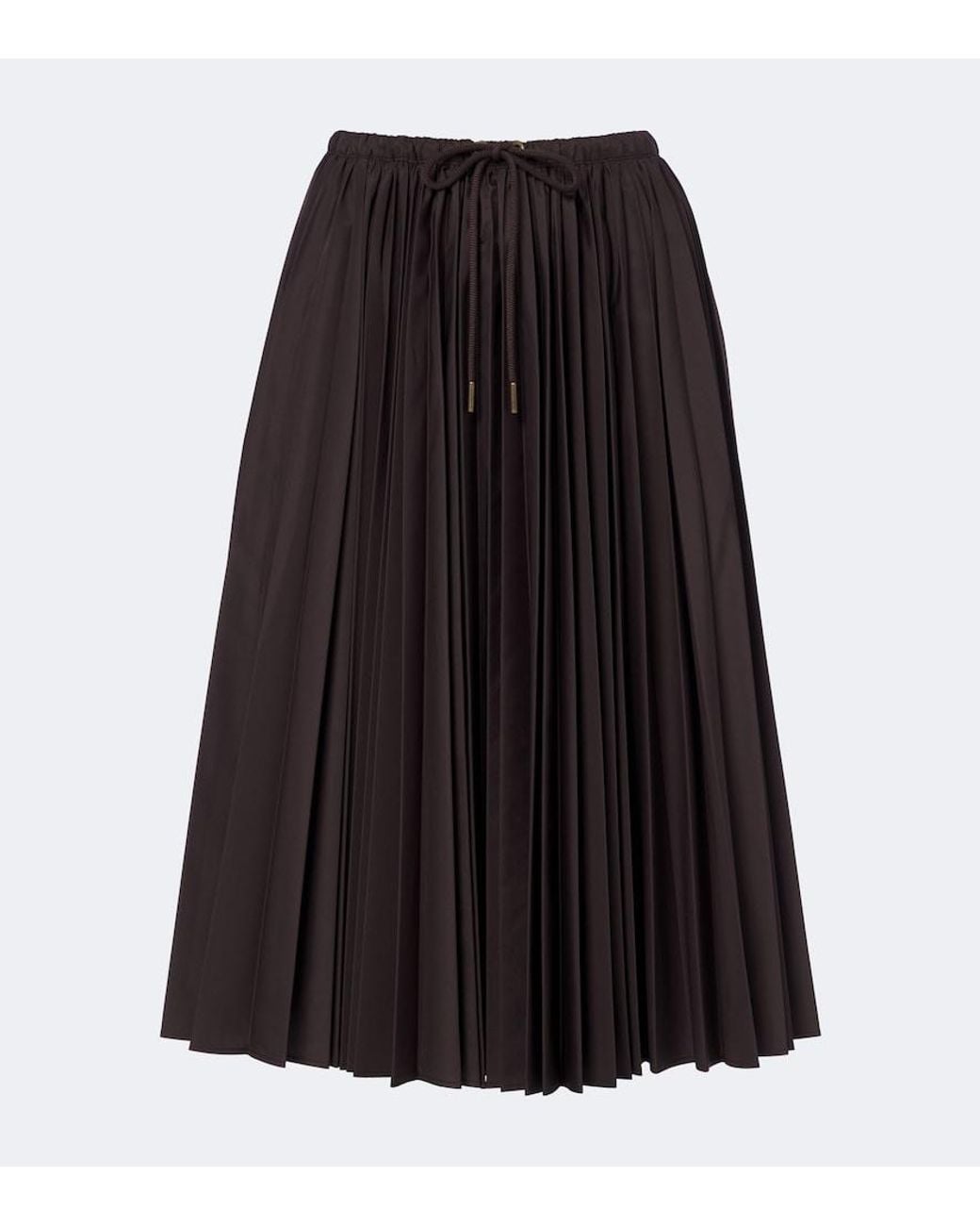 Moncler Black Pleated Midi Skirt