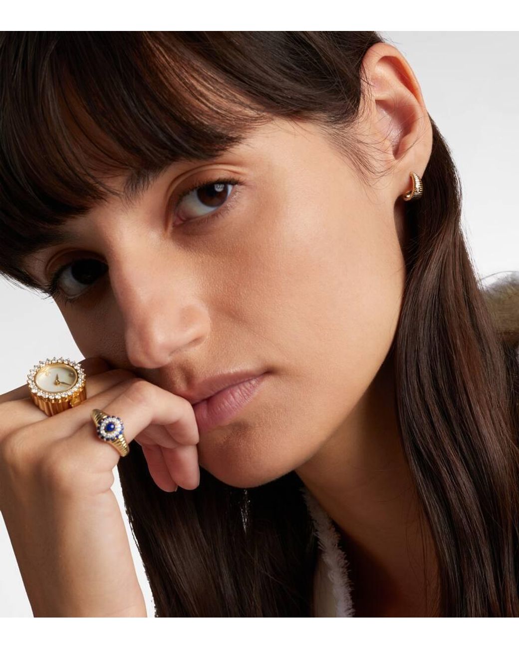 Yvonne Léon Metallic Ohrringe Berlingot Nano Aus 9Kt Gelbgold (375/1000) Mit Diamanten