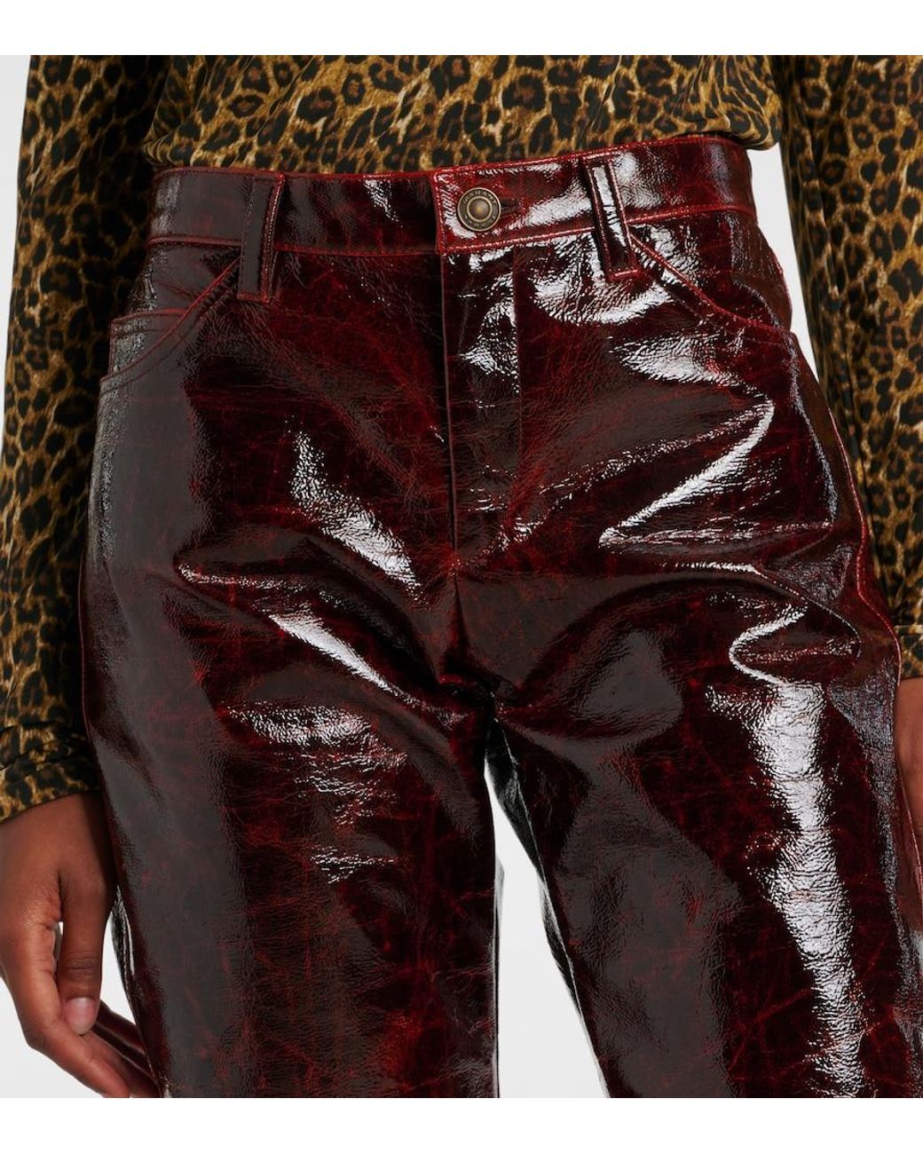 Isabel Marant Brown Lovis Cotton-Blend Slim Pants