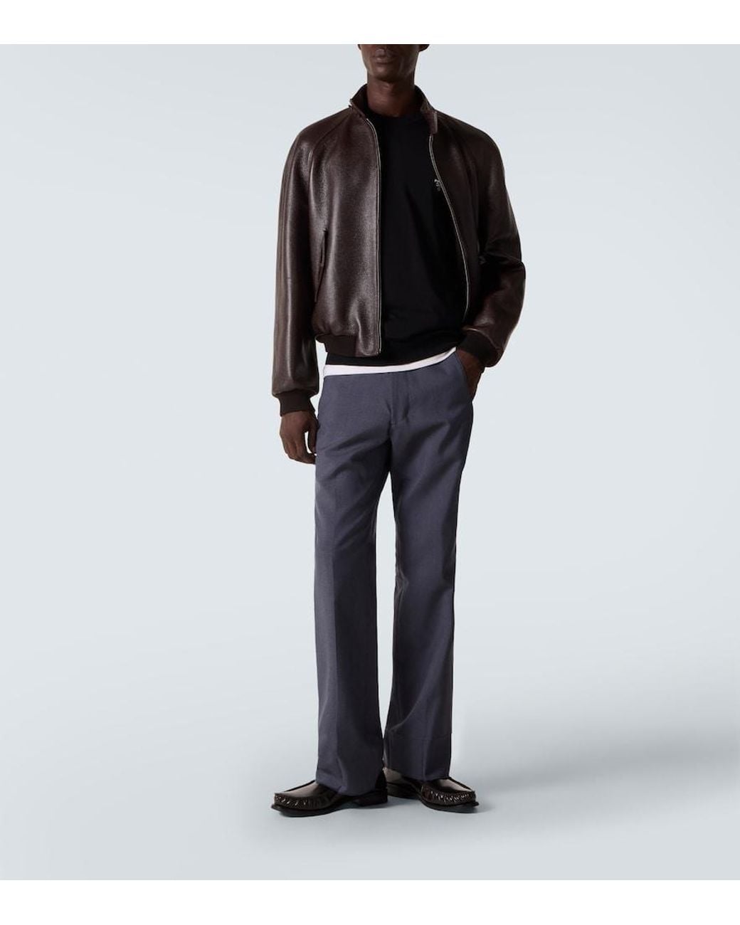 Prada Black Logo Virgin Wool Sweater for men