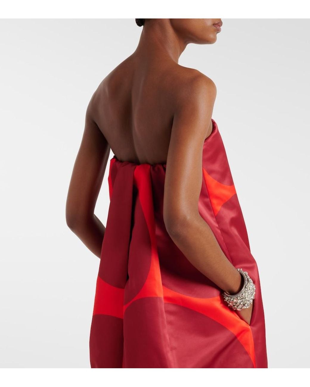 Dries Van Noten Red Polka-Dot Gown