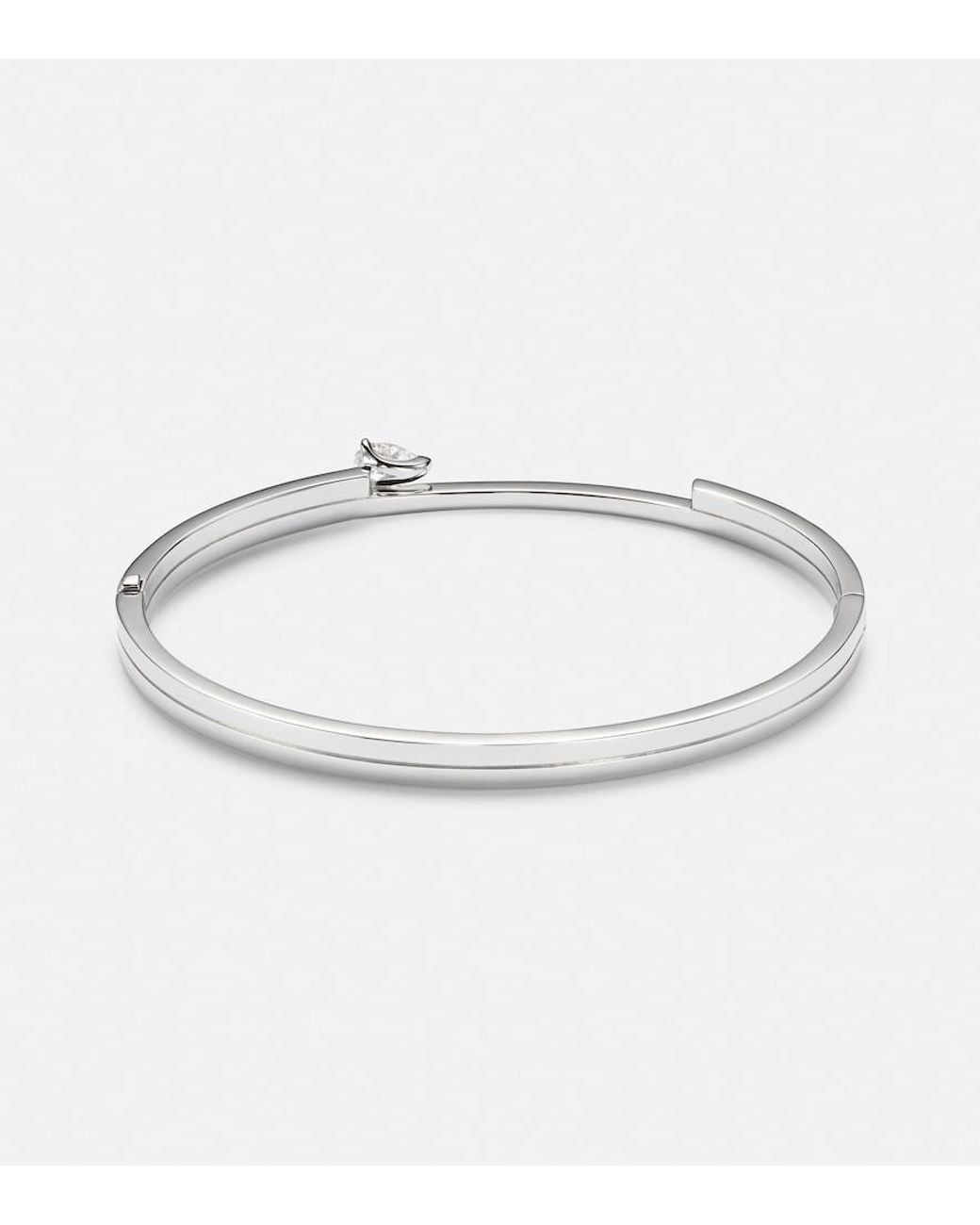 Repossi Metallic Serti Sur Vide 18Kt Bangle With Diamonds