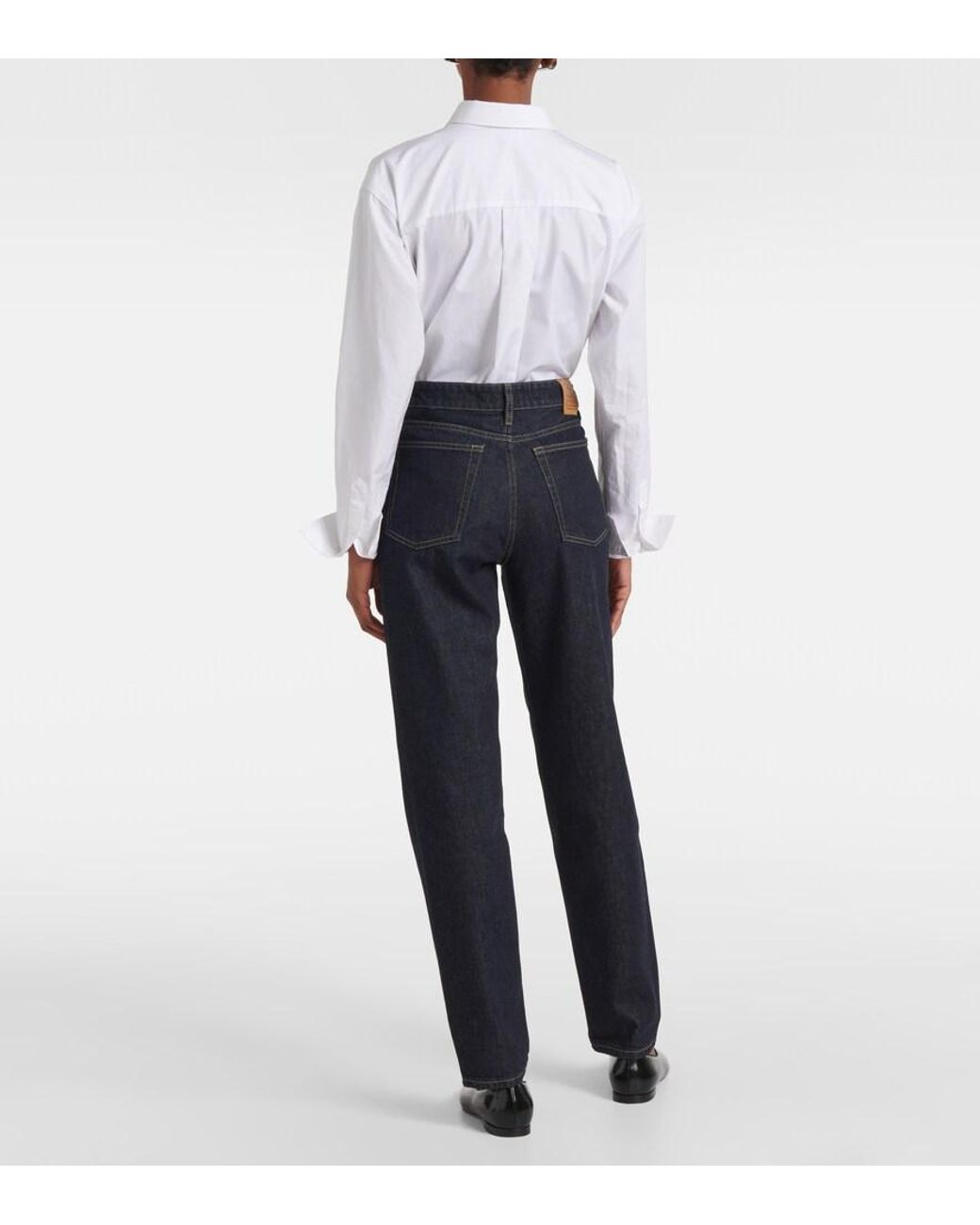 Totême Blue Low-Rise Straight Jeans