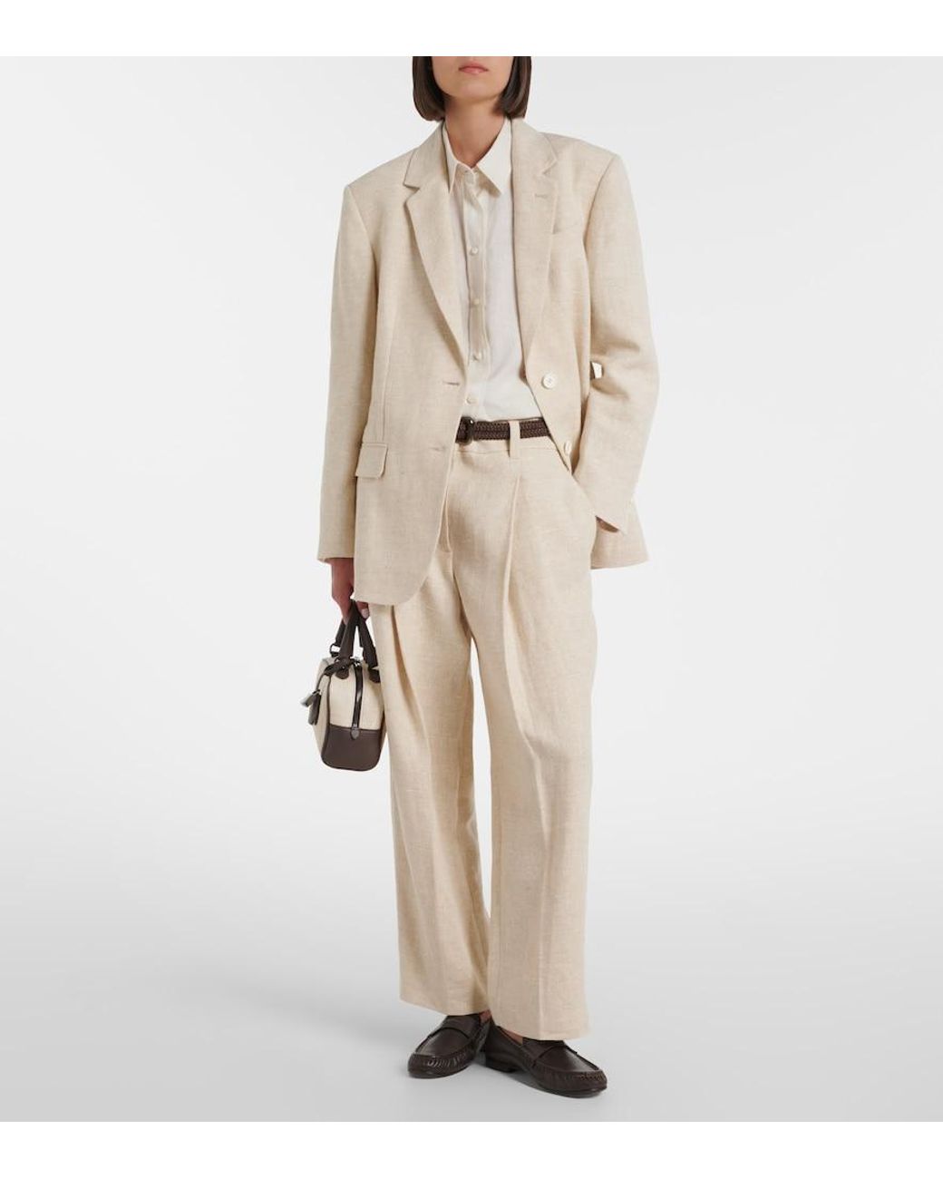 Brunello Cucinelli White Linen Shirt