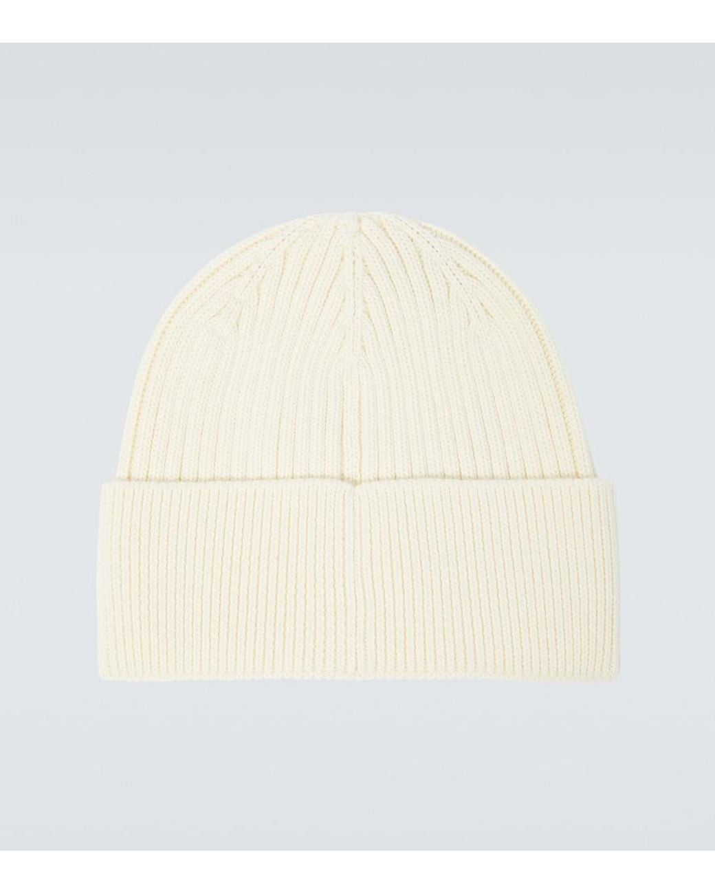 Dolce & Gabbana White Logo Cotton Beanie for men