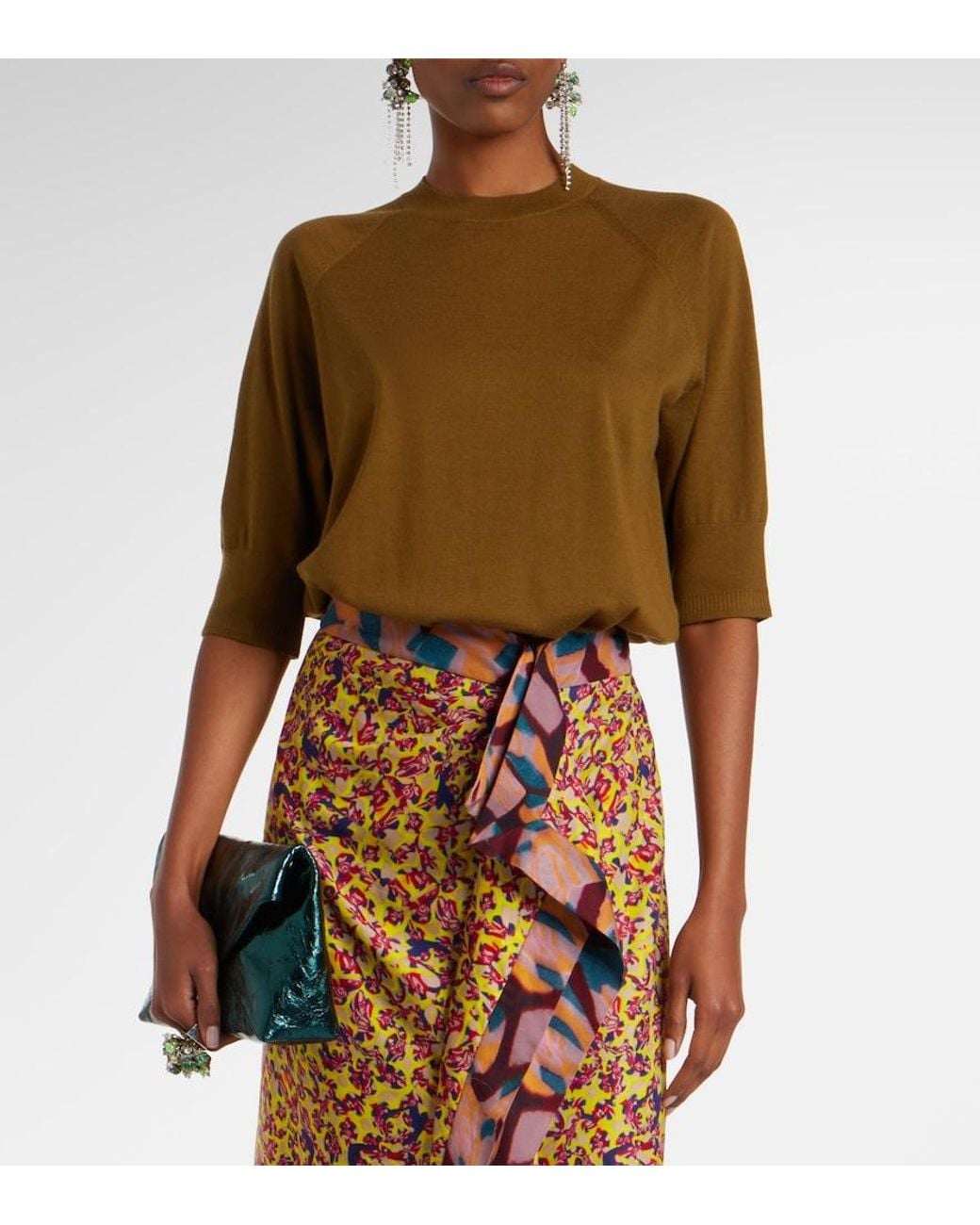 Dries Van Noten Brown Wool Sweater