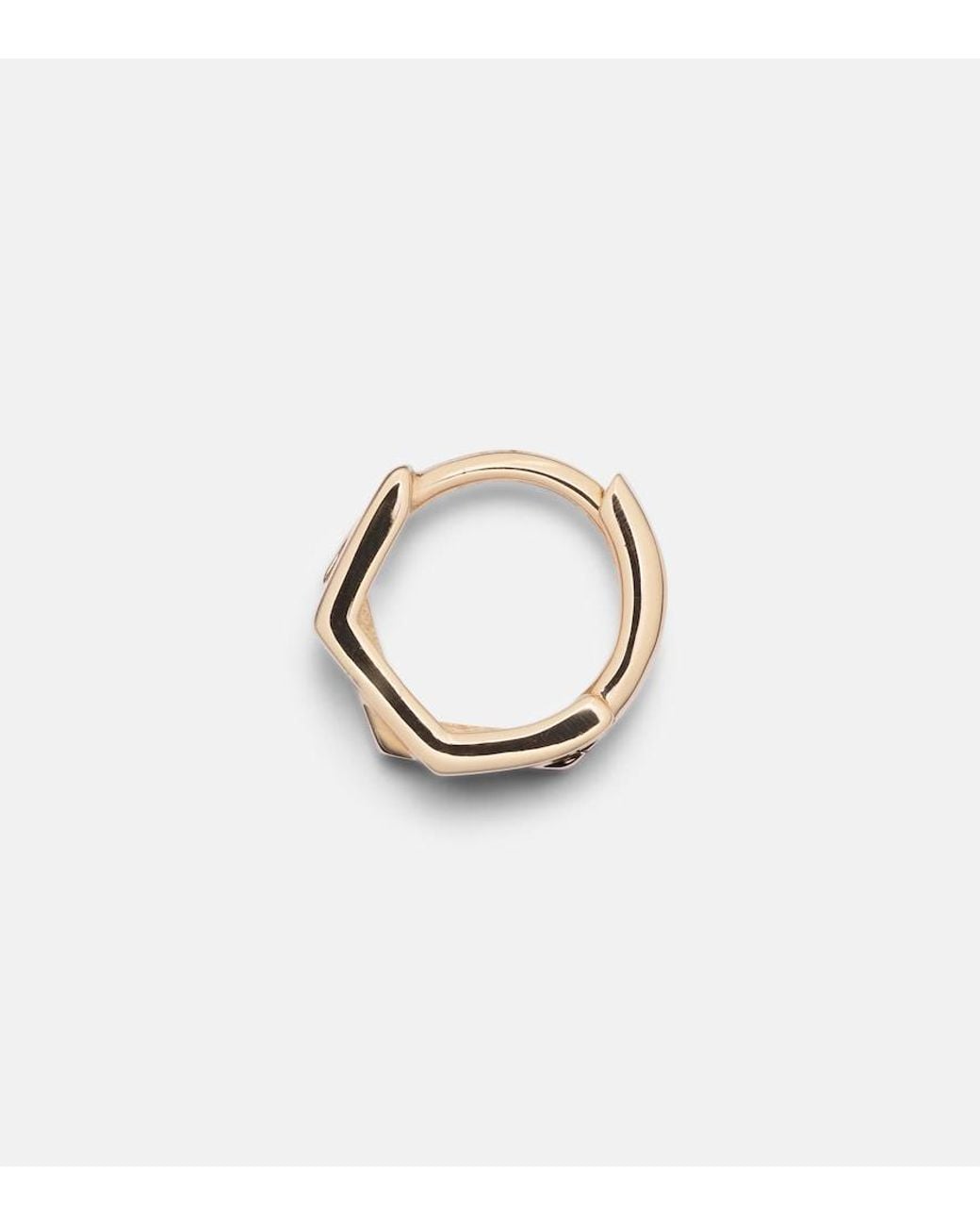 Repossi White Antifer 18Kt Rose Hoop Earring