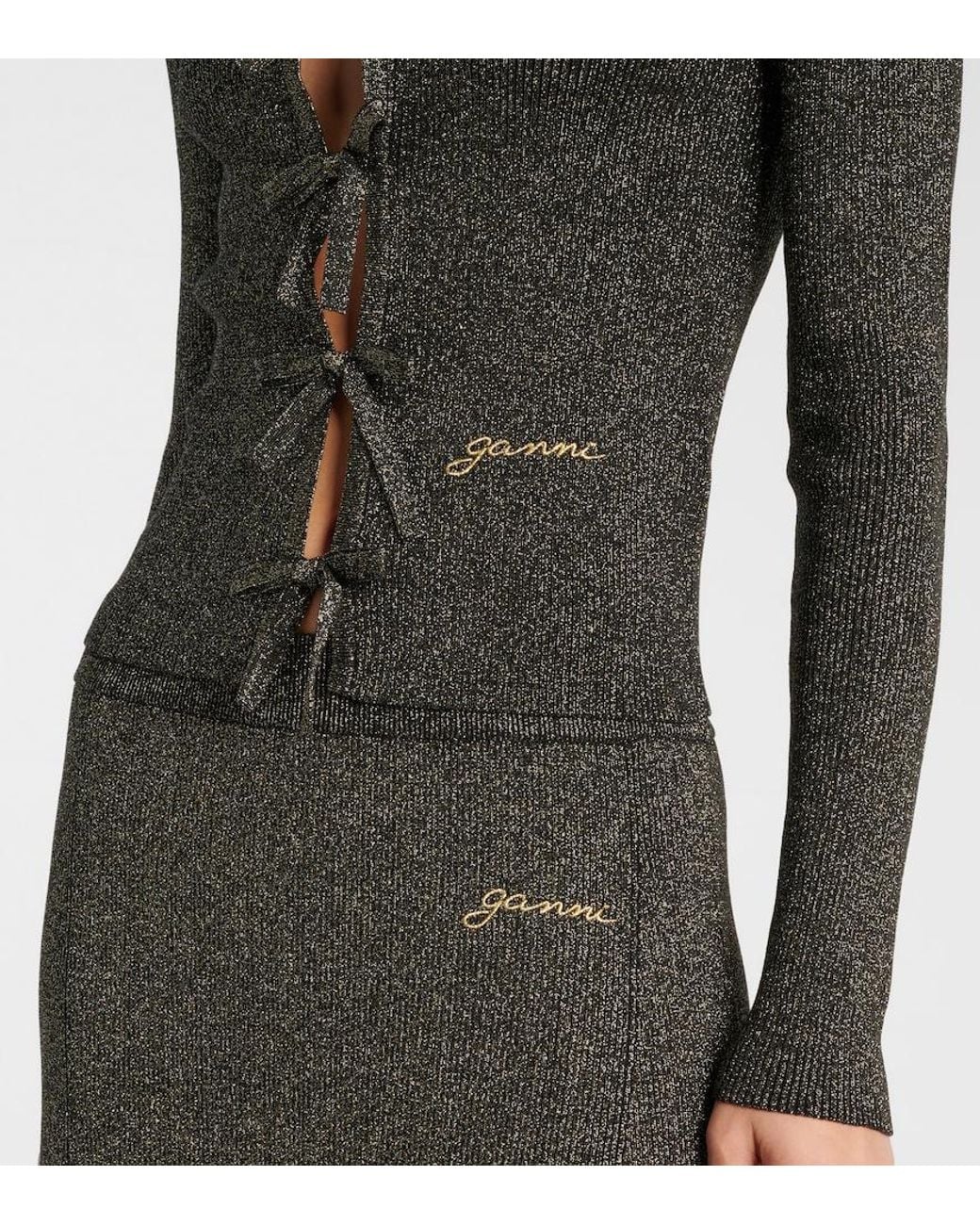 Ganni Black Logo Top
