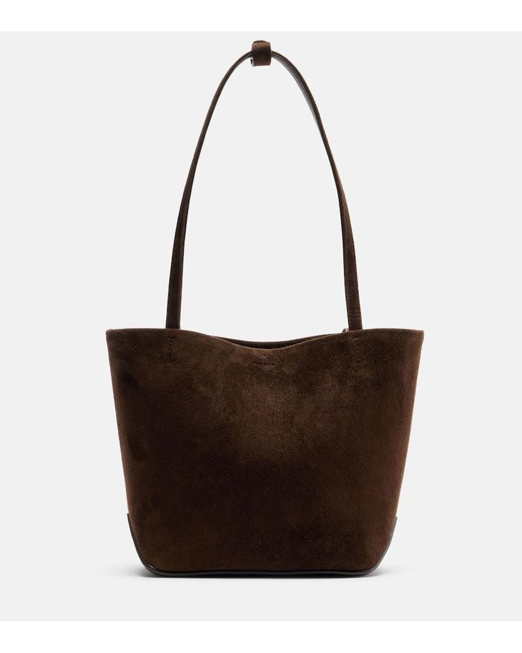 The Row Brown Park Edge Medium Suede Tote Bag