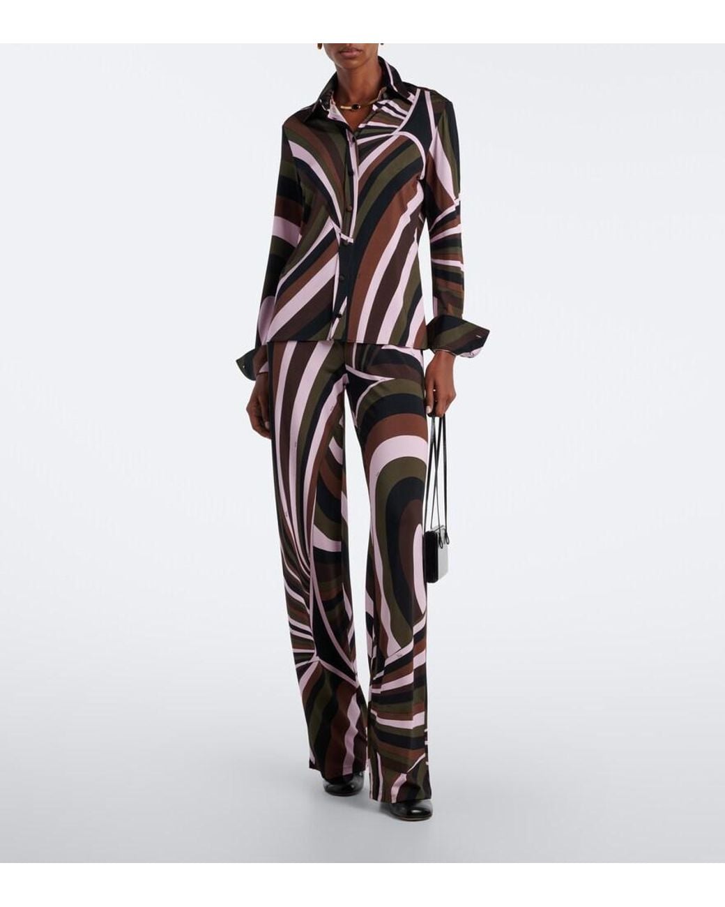 Emilio Pucci Black Iride Jersey Shirt