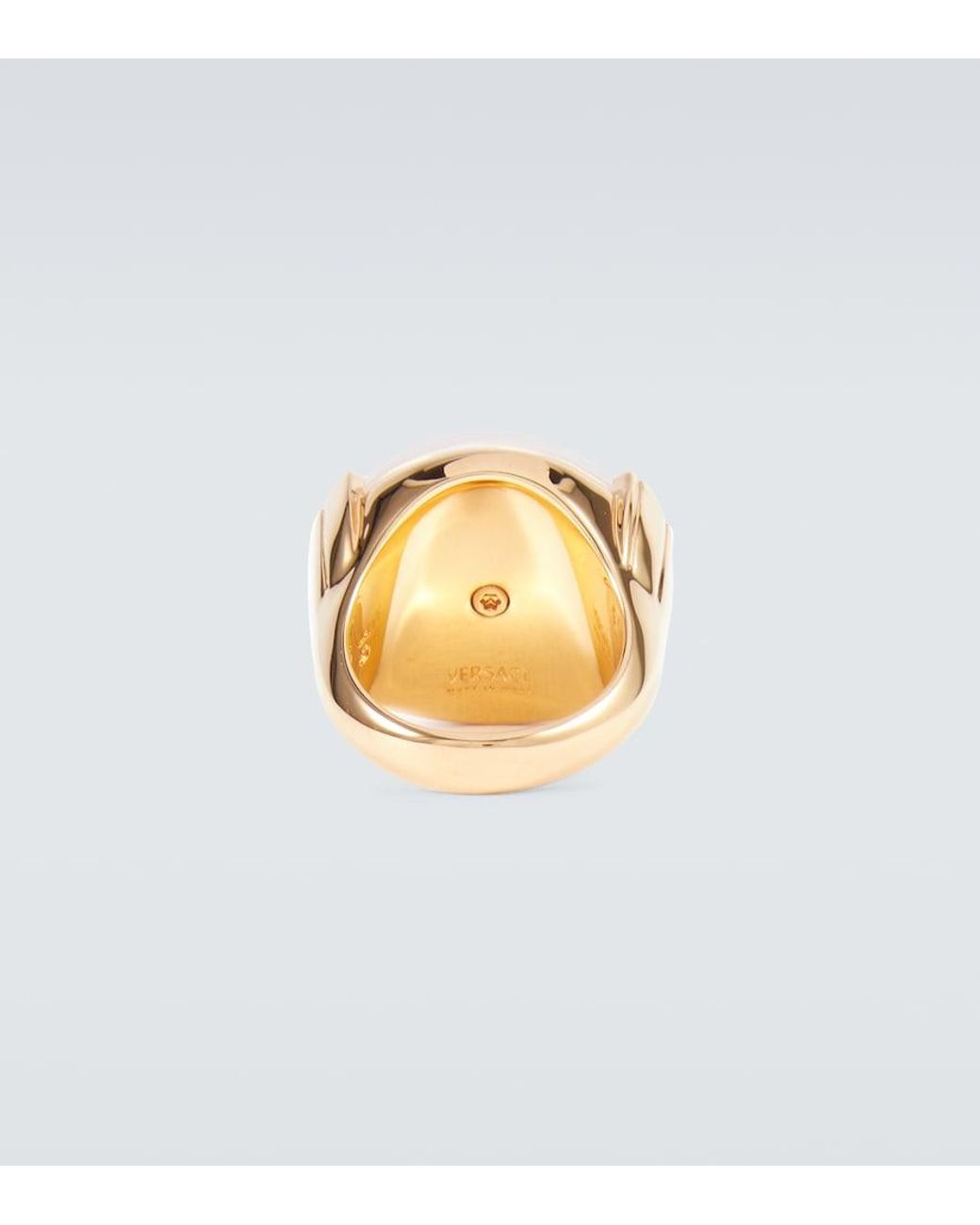 Versace White Medusa Ring for men