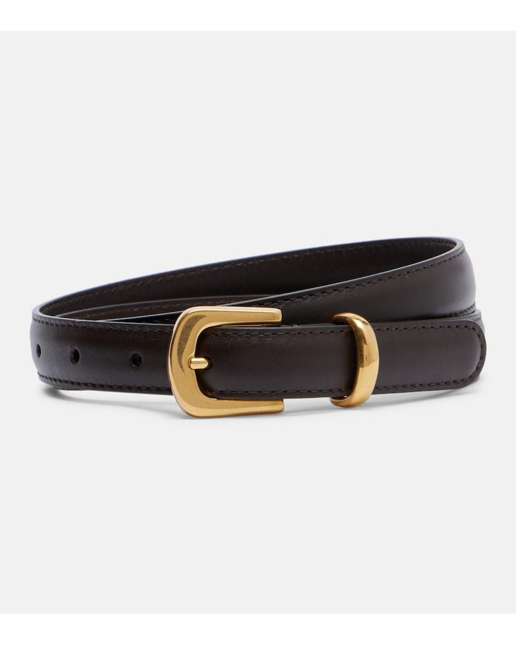 The Row Black Guertel Ring Aus Leder