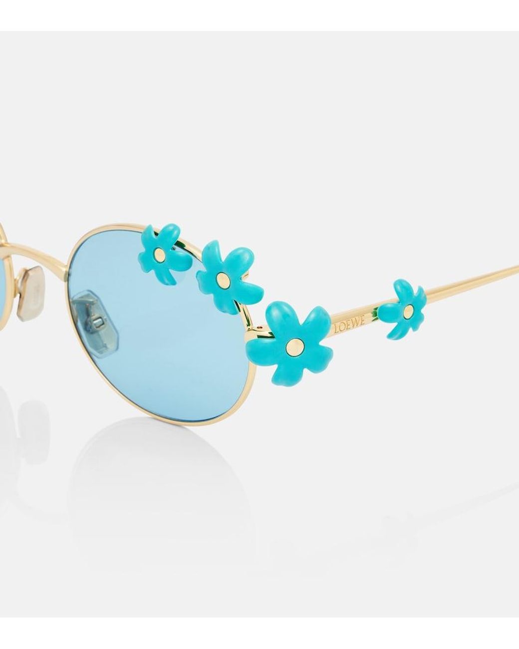 Loewe Blue Paula's Ibiza Daisy Field Round Sunglasses