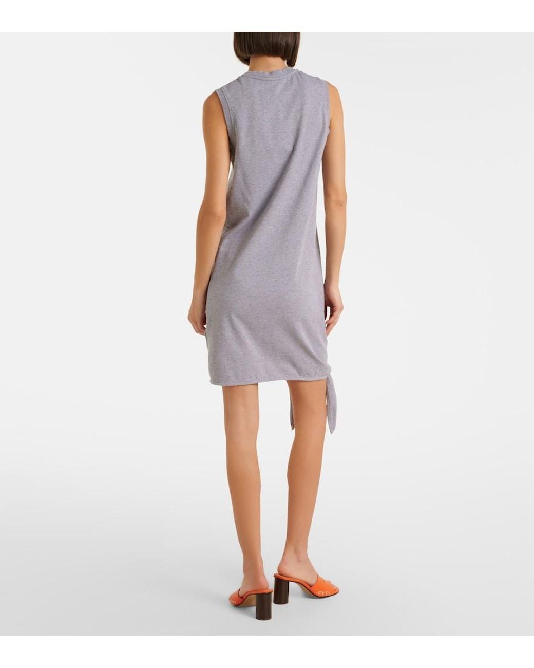J.W. Anderson Gray Cotton Jersey Minidress